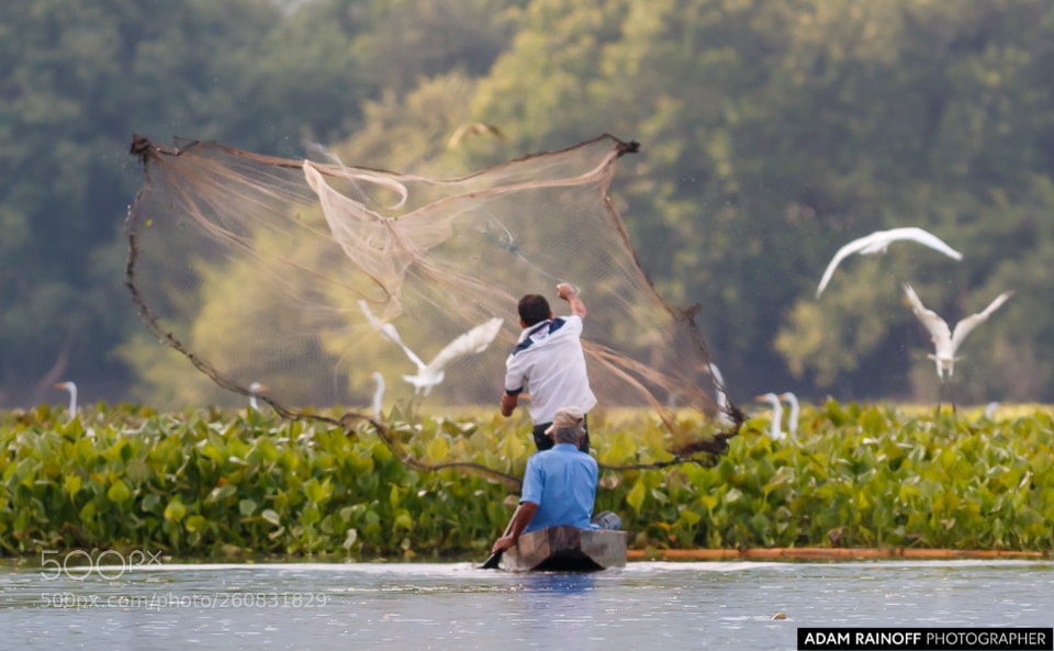 Canon EOS 70D sample photo. Fishermen and net at photography