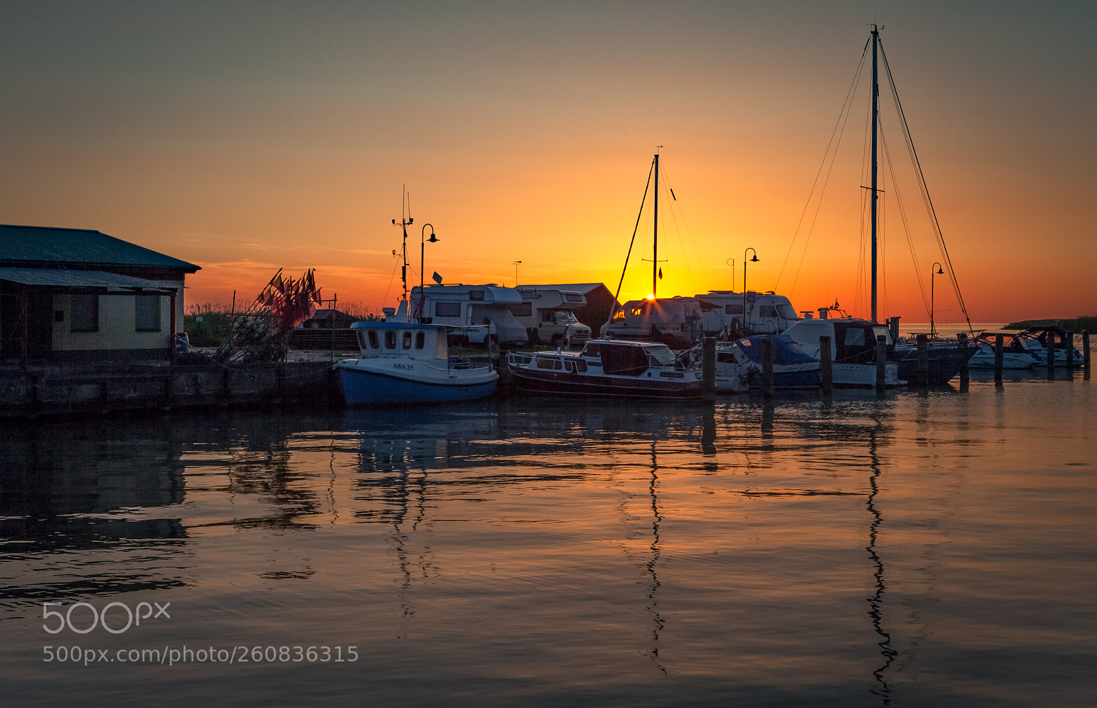 Canon EOS 5D Mark II sample photo. Small harbor at dawn photography