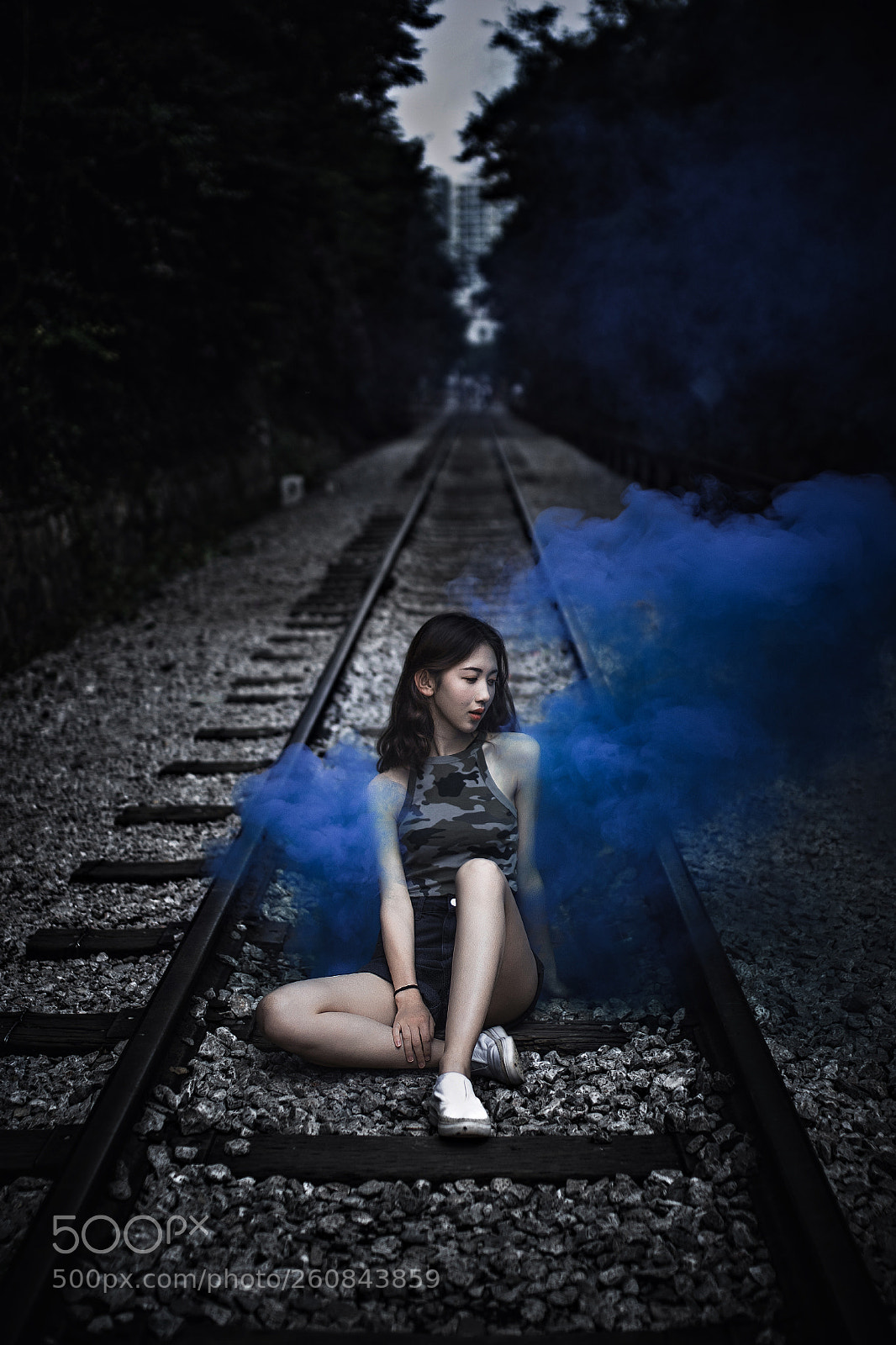 Canon EOS 7D Mark II sample photo. Railway&smoke photography