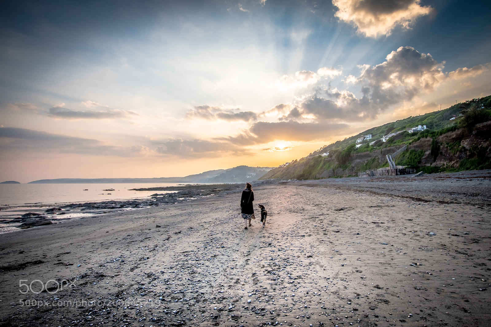 Sony a6300 sample photo. Downderry beach sunset walk photography