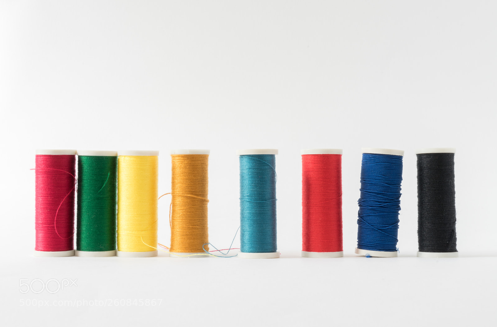 Sony a7 II sample photo. Sewing threads on white photography