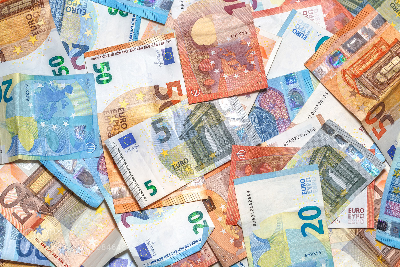 Canon EOS 5D Mark II sample photo. Euro banknotes background photography