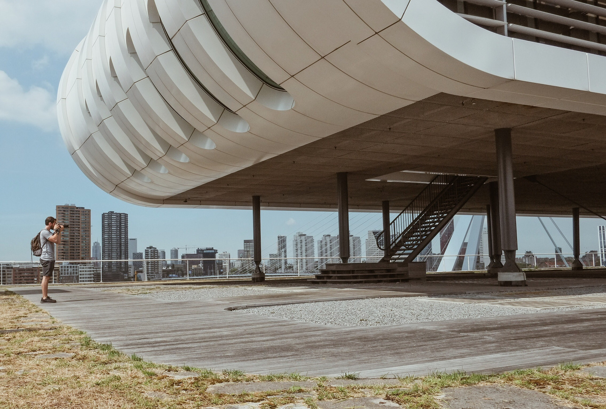 Fujifilm X-Pro1 sample photo. Photographer on the roof  photography