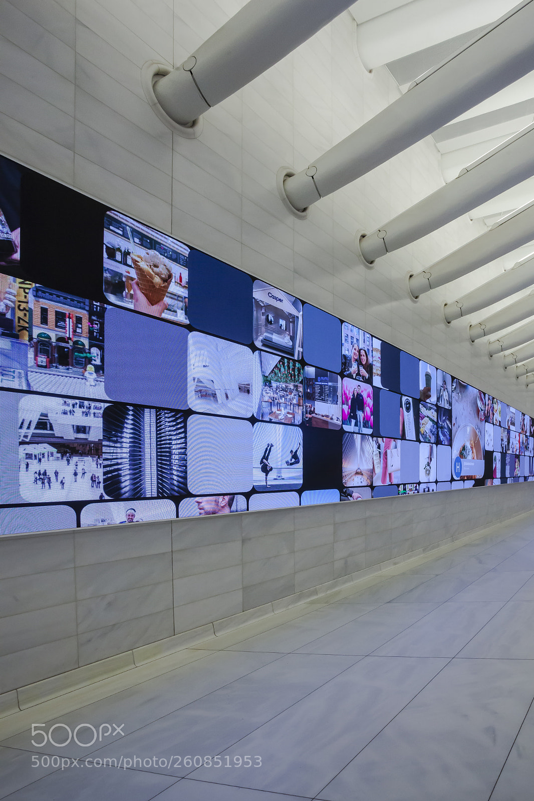 Canon EOS 5D Mark II sample photo. Oculus center nyc hallway photography