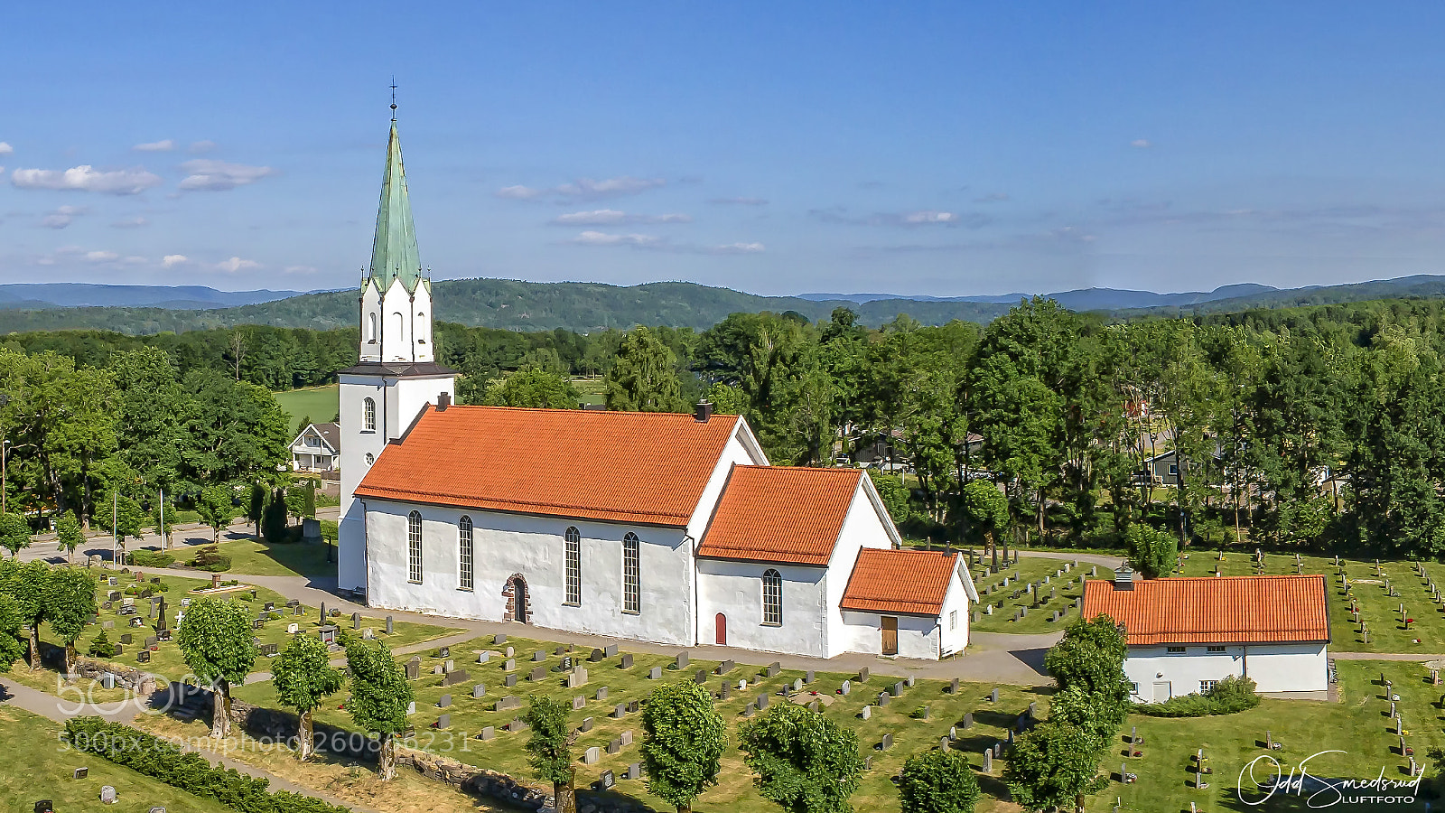 DJI FC6310 sample photo. Våle kirke photography
