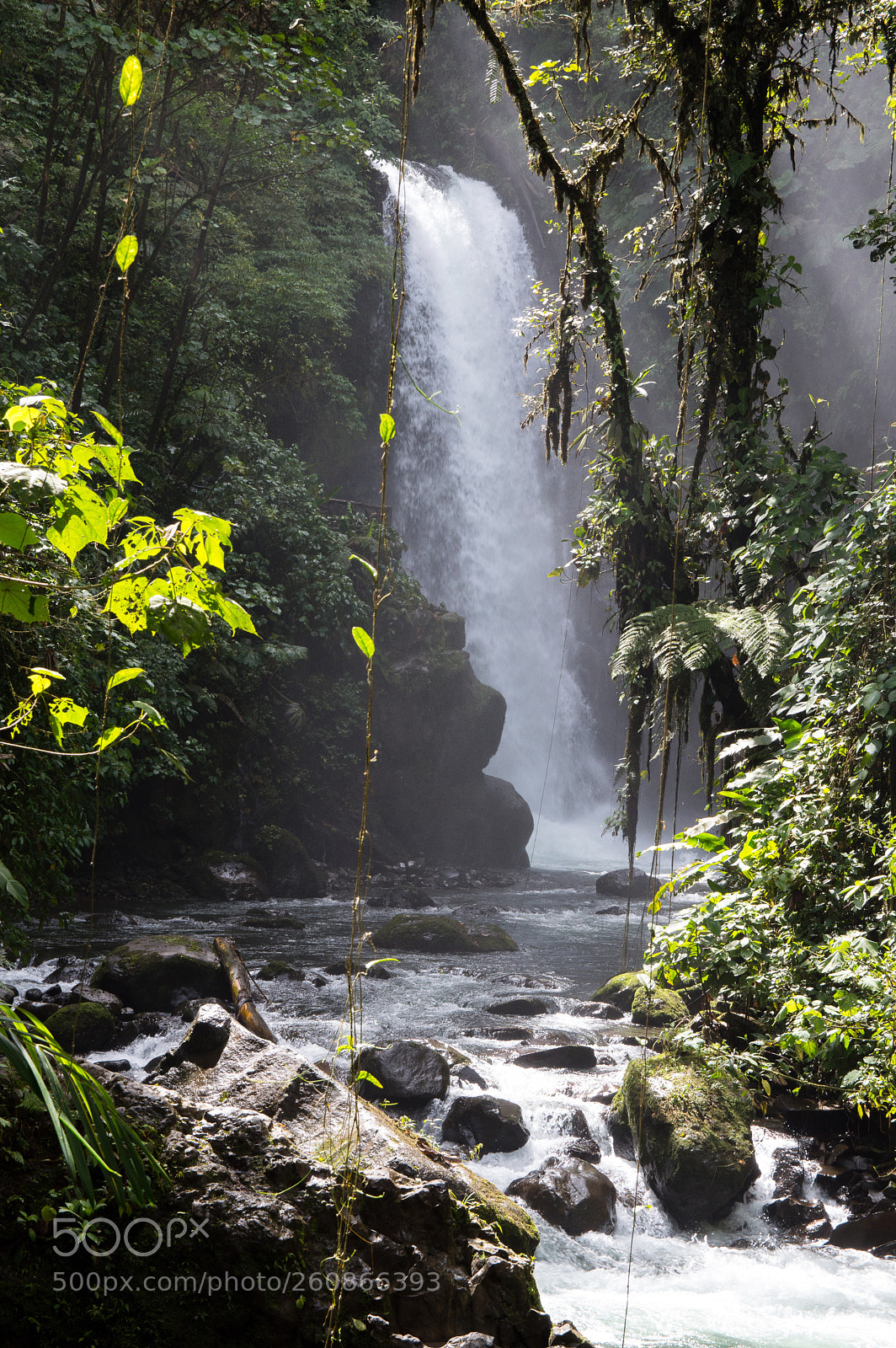 Nikon D3200 sample photo. Waterfall costa rica photography