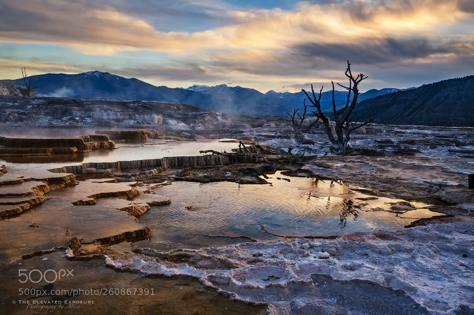 Nikon D850 sample photo. Mammoth hot springs  photography