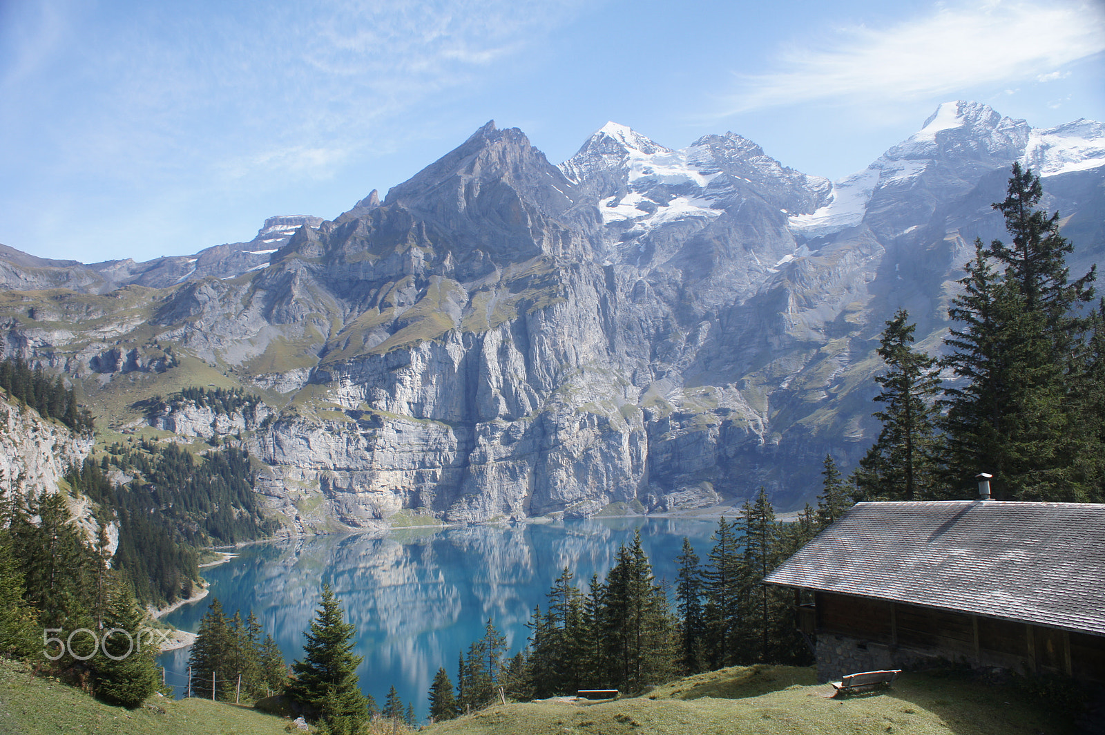 Sony SLT-A33 + Sony DT 18-70mm F3.5-5.6 sample photo. Oeschinen lake, switzerland photography