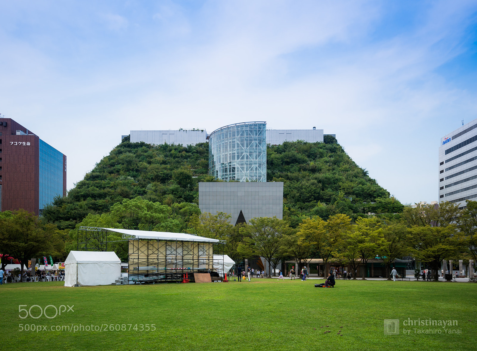 Nikon D600 sample photo. Facade of acros fukuoka (アクロス福岡) photography
