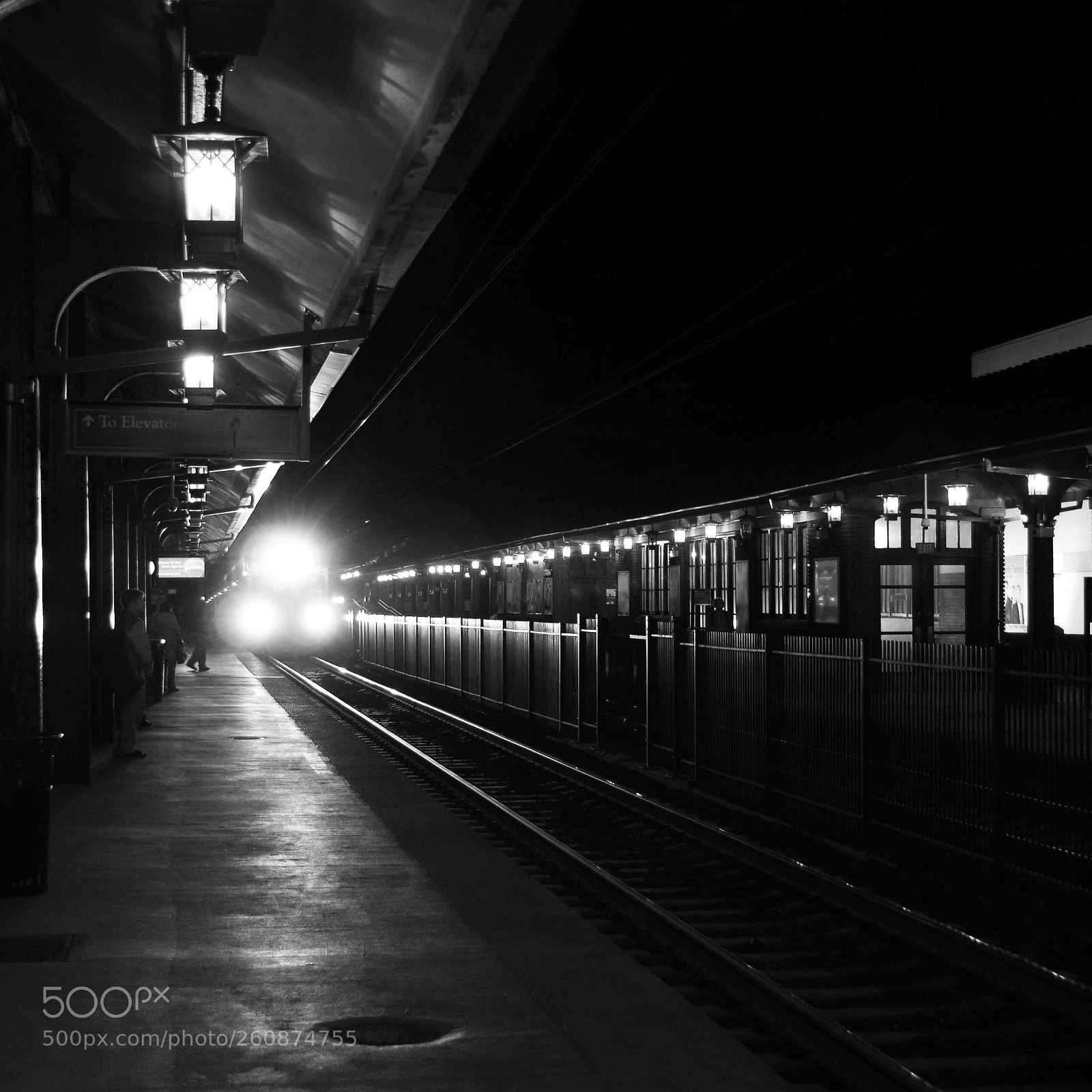 Nikon D200 sample photo. Night train photography