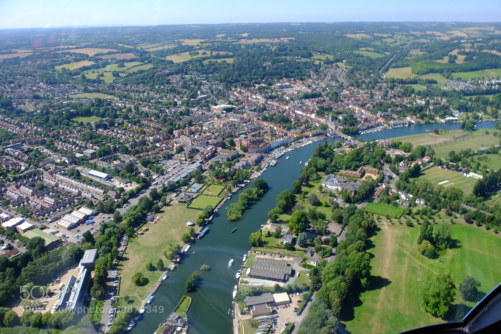 Fujifilm X-T10 sample photo. Marlow from the air photography