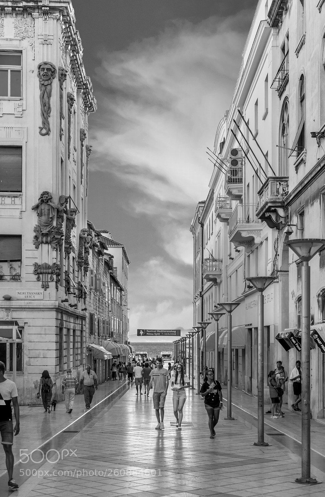 Sony a7 II sample photo. Split croatia - monochromatic photography