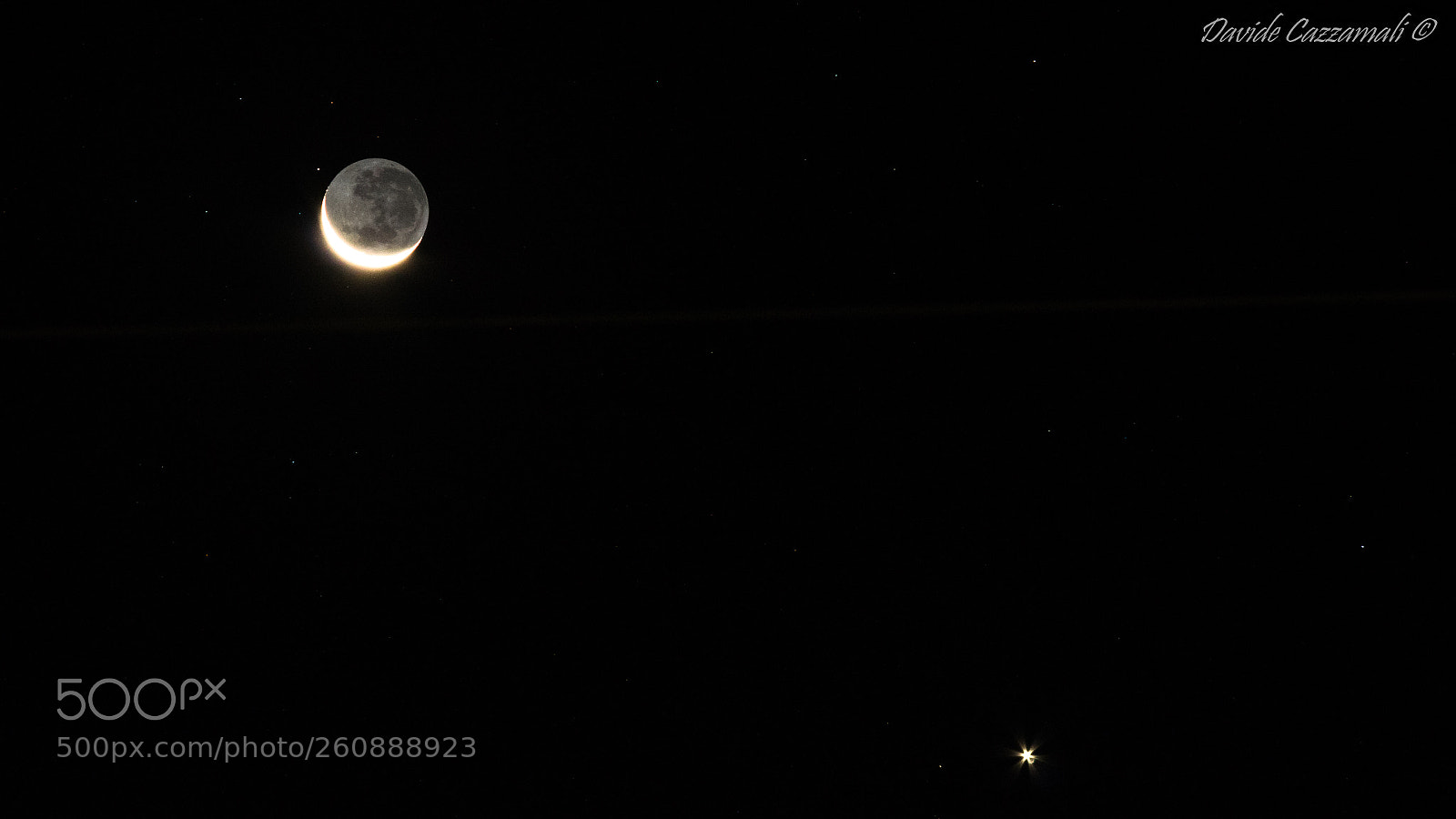 Pentax K-3 sample photo. Moon and venus photography