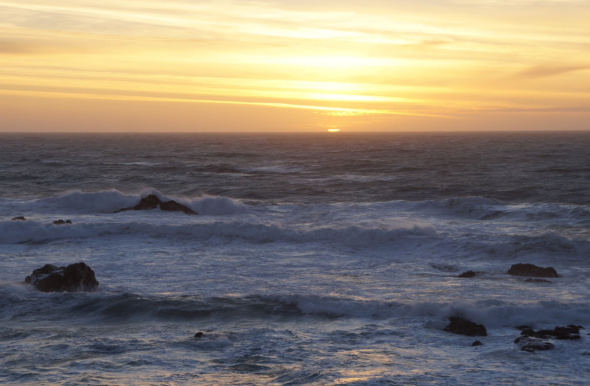 Sony Alpha NEX-F3 + Sony E 18-55mm F3.5-5.6 OSS sample photo. Mendocino coast sunset 2 photography