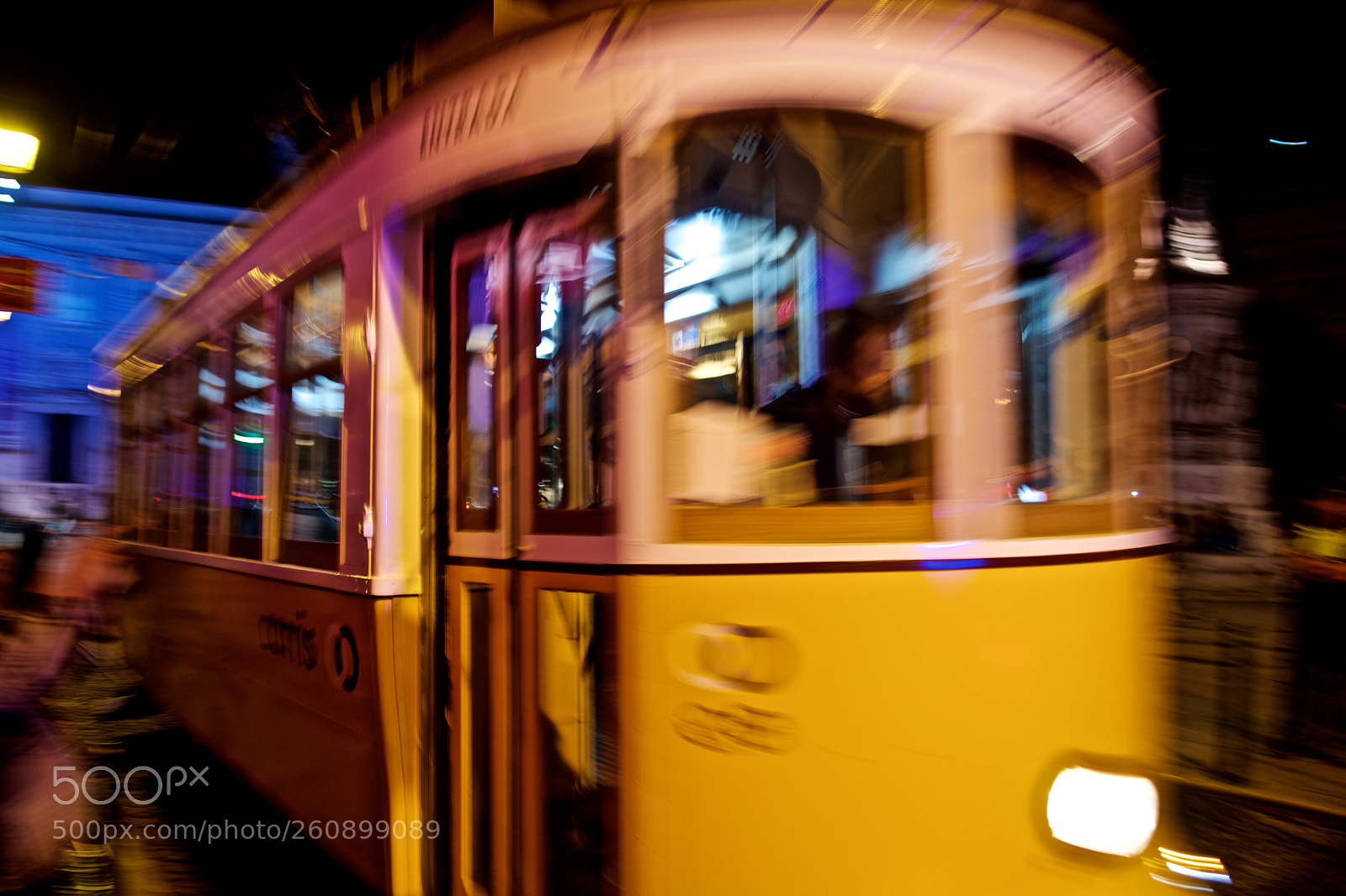 Nikon D7100 sample photo. Lisbon yellow tram moving photography