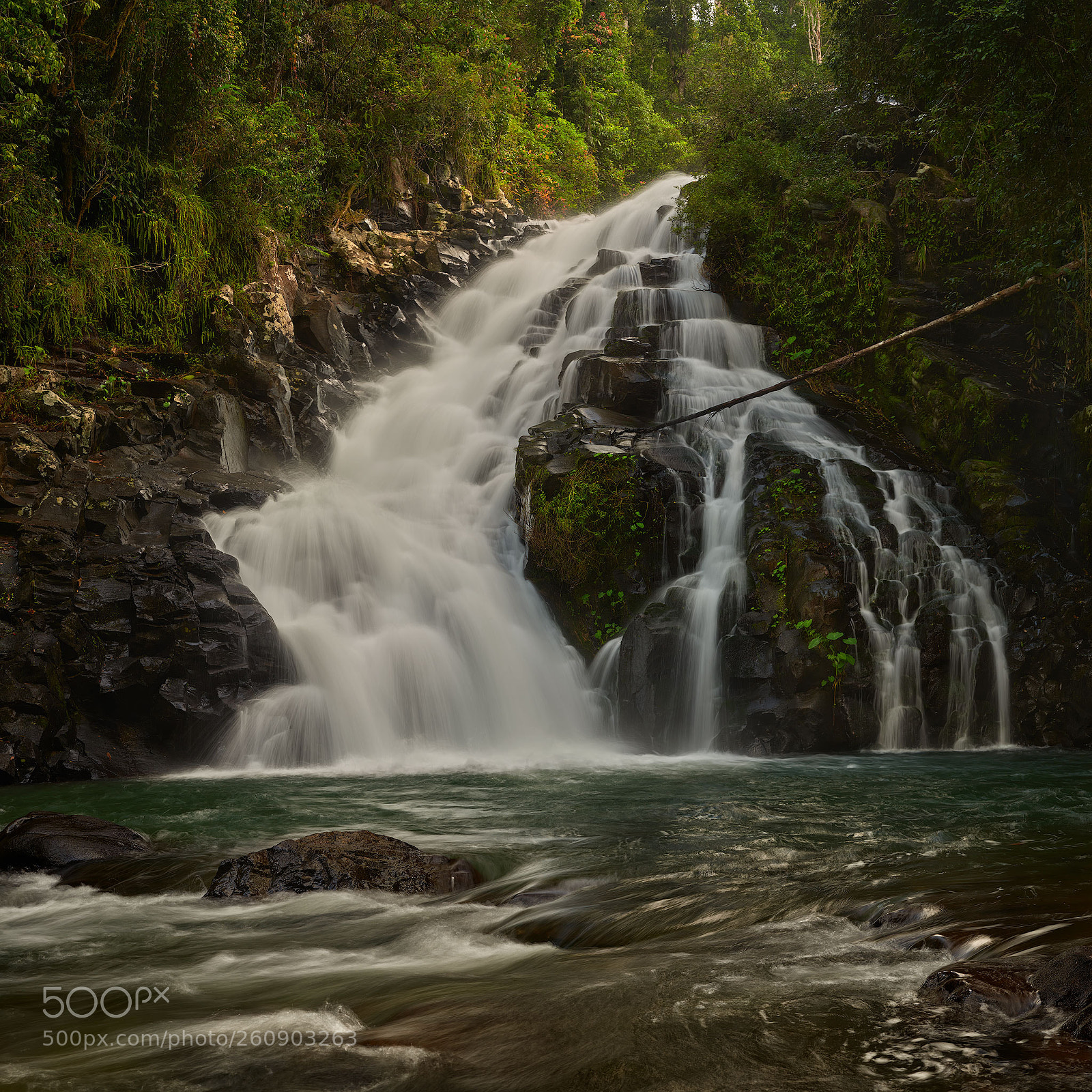 Nikon D800E sample photo. Misty mountains waterfall photography