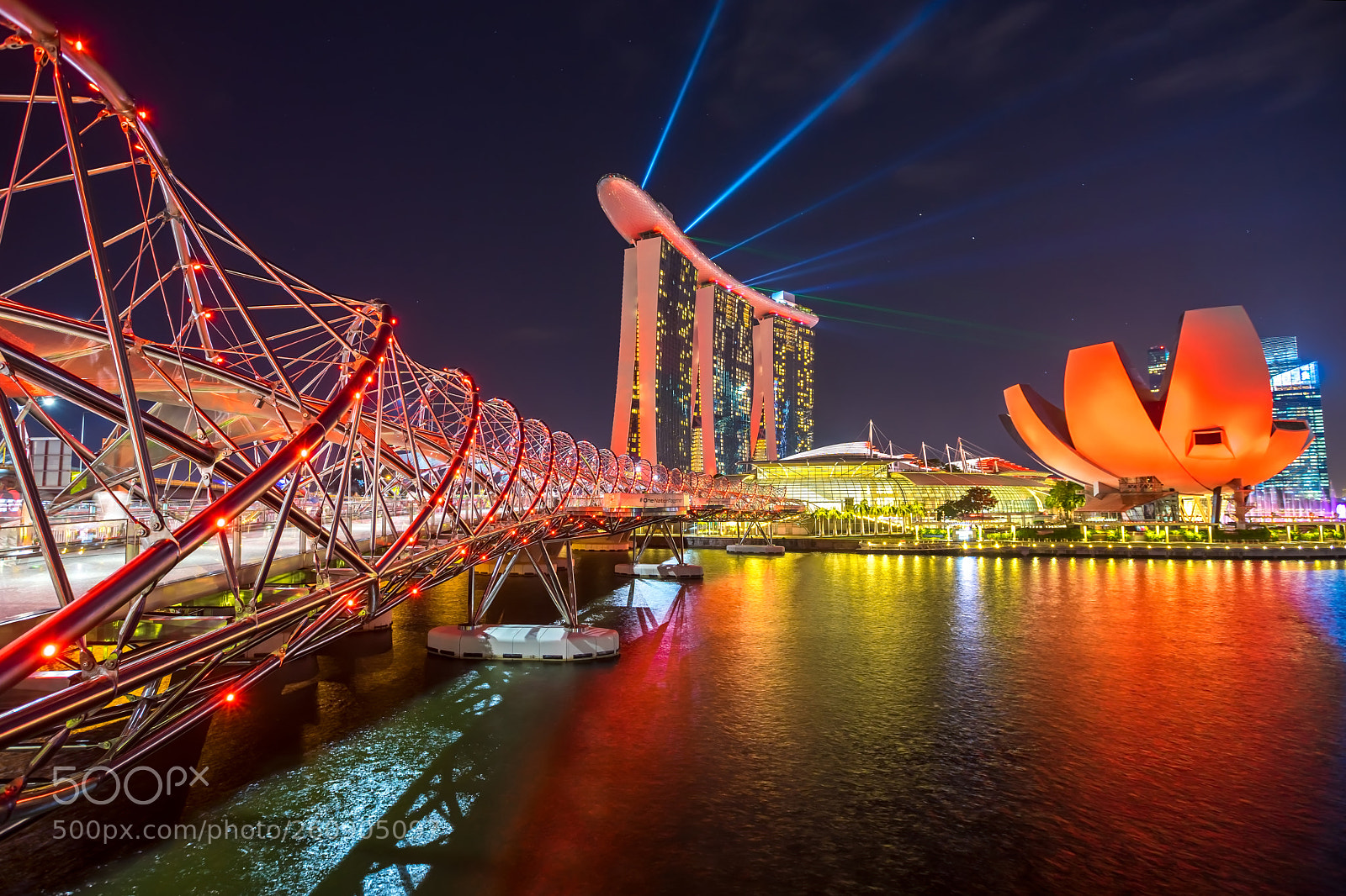 Sony a7 II sample photo. Light show at marina photography