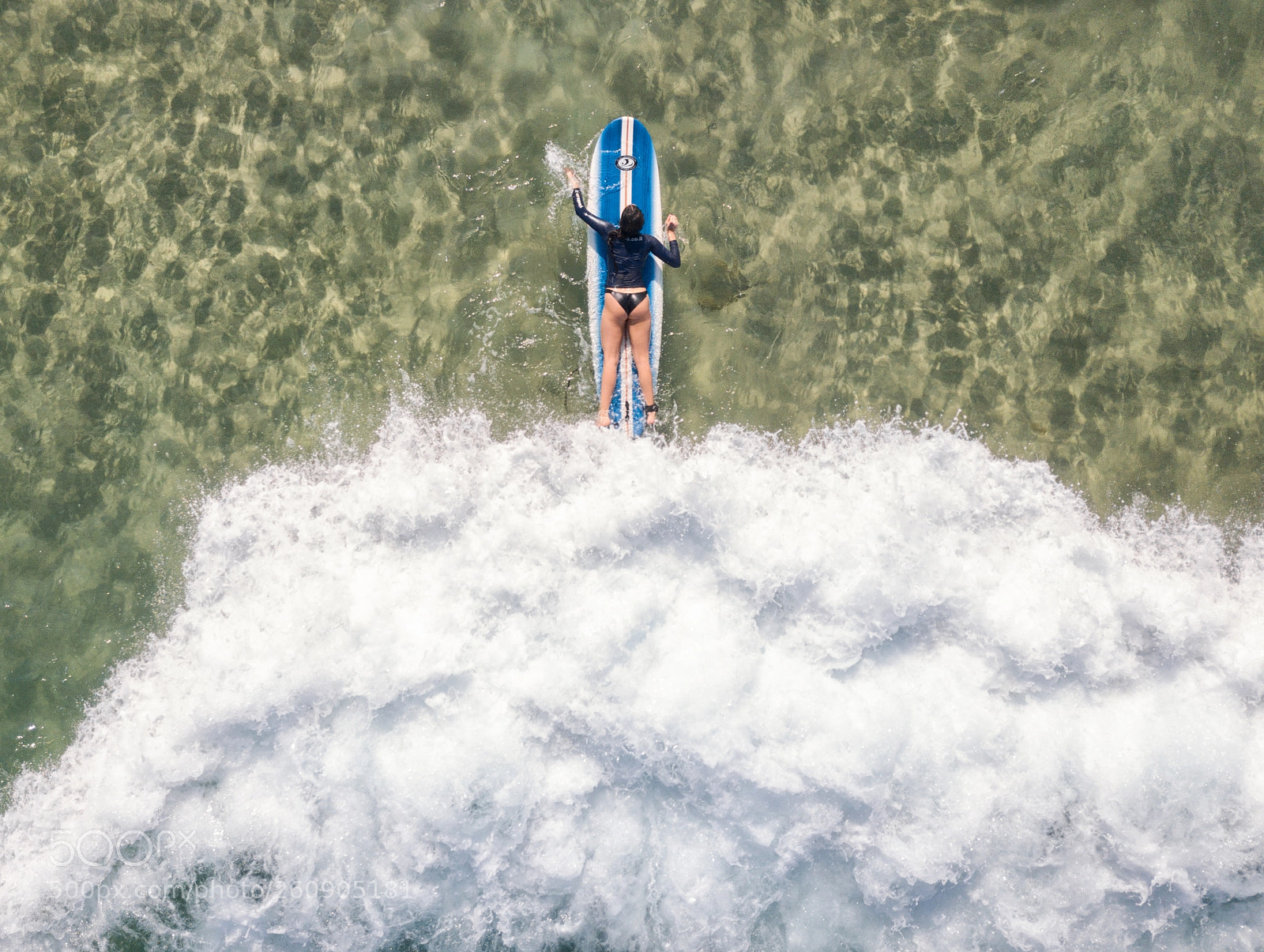 DJI FC220 sample photo. Surfer girl photography