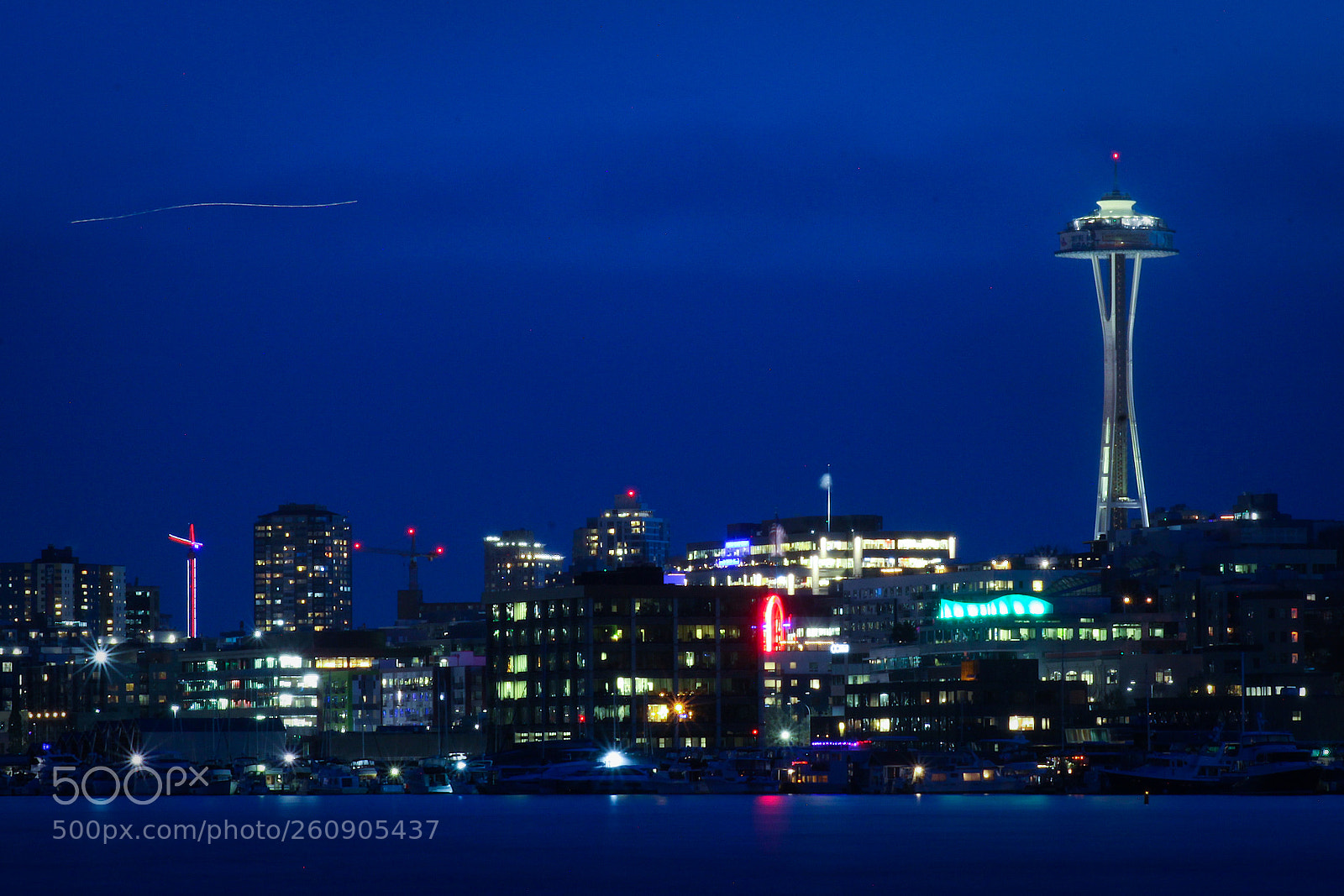 Canon EOS 50D sample photo. Blue seattle skyline photography