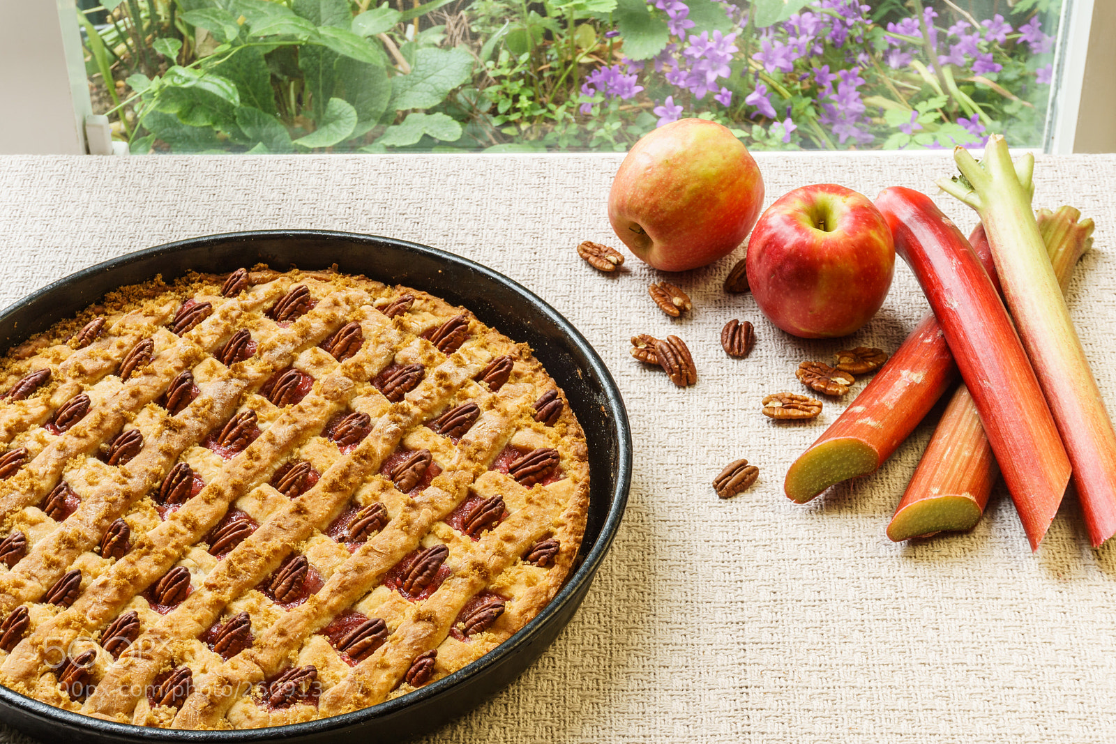 Sony a6000 sample photo. Rhubarb pie photography