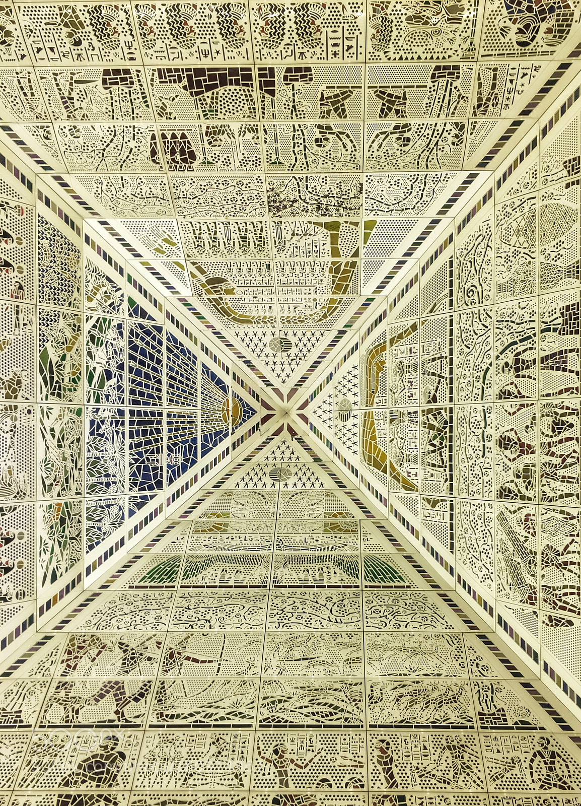 Apple iPhone 6s Plus sample photo. Ancient egypt ceiling decor photography