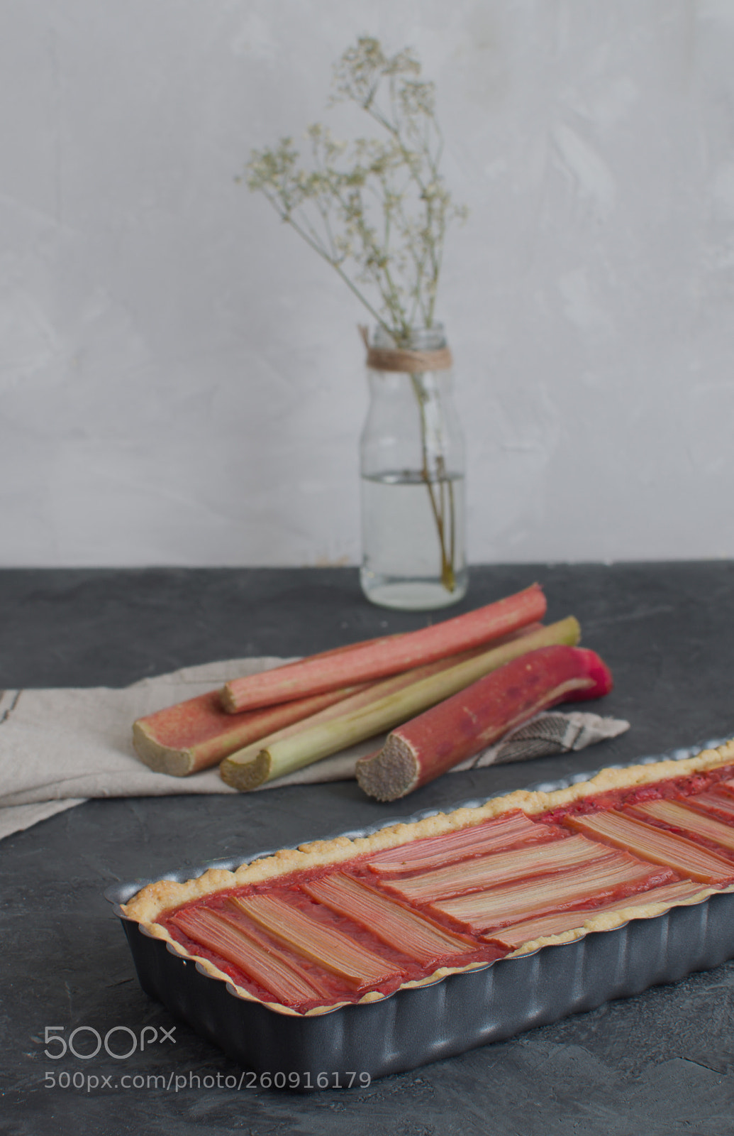 Nikon D5300 sample photo. Rhubarb tart photography