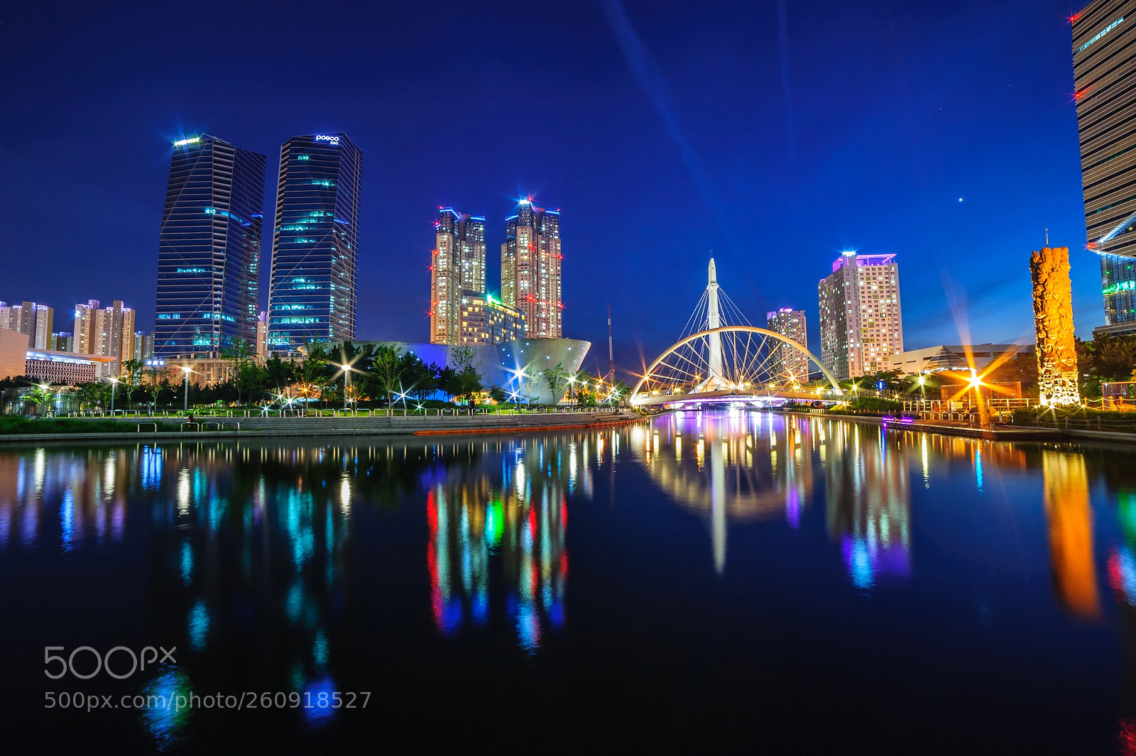 Nikon D700 sample photo. Songdo central park night photography