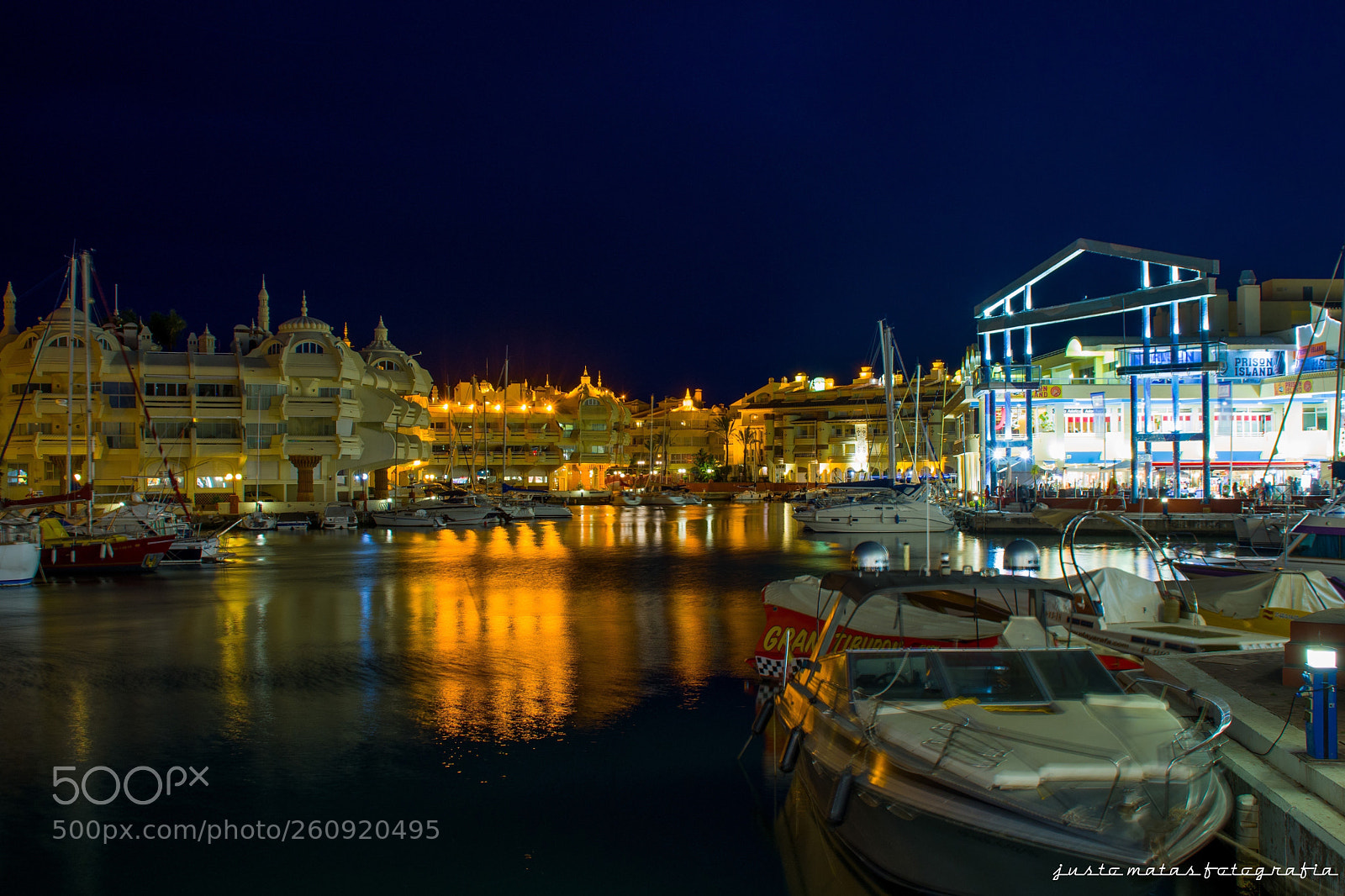 Nikon D7200 sample photo. Nocturna. puerto marina. photography