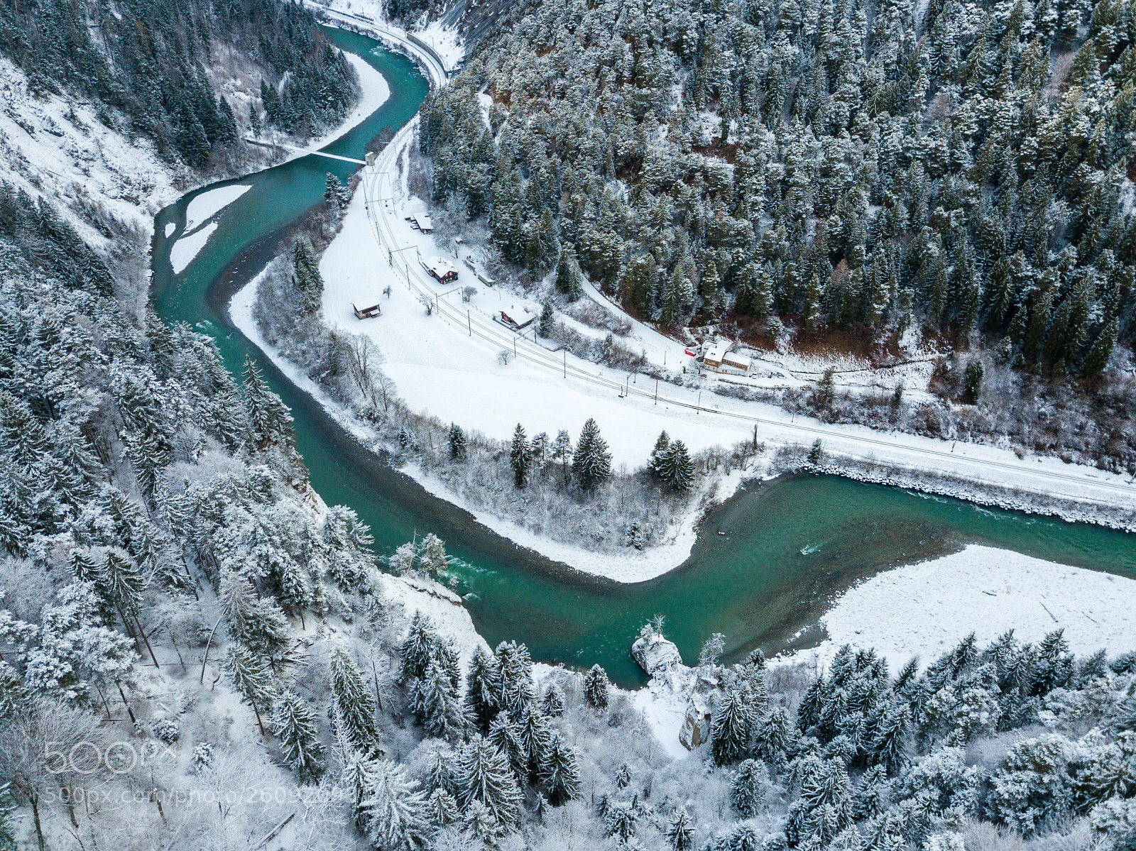 DJI FC220 sample photo. Vorderrhein photography