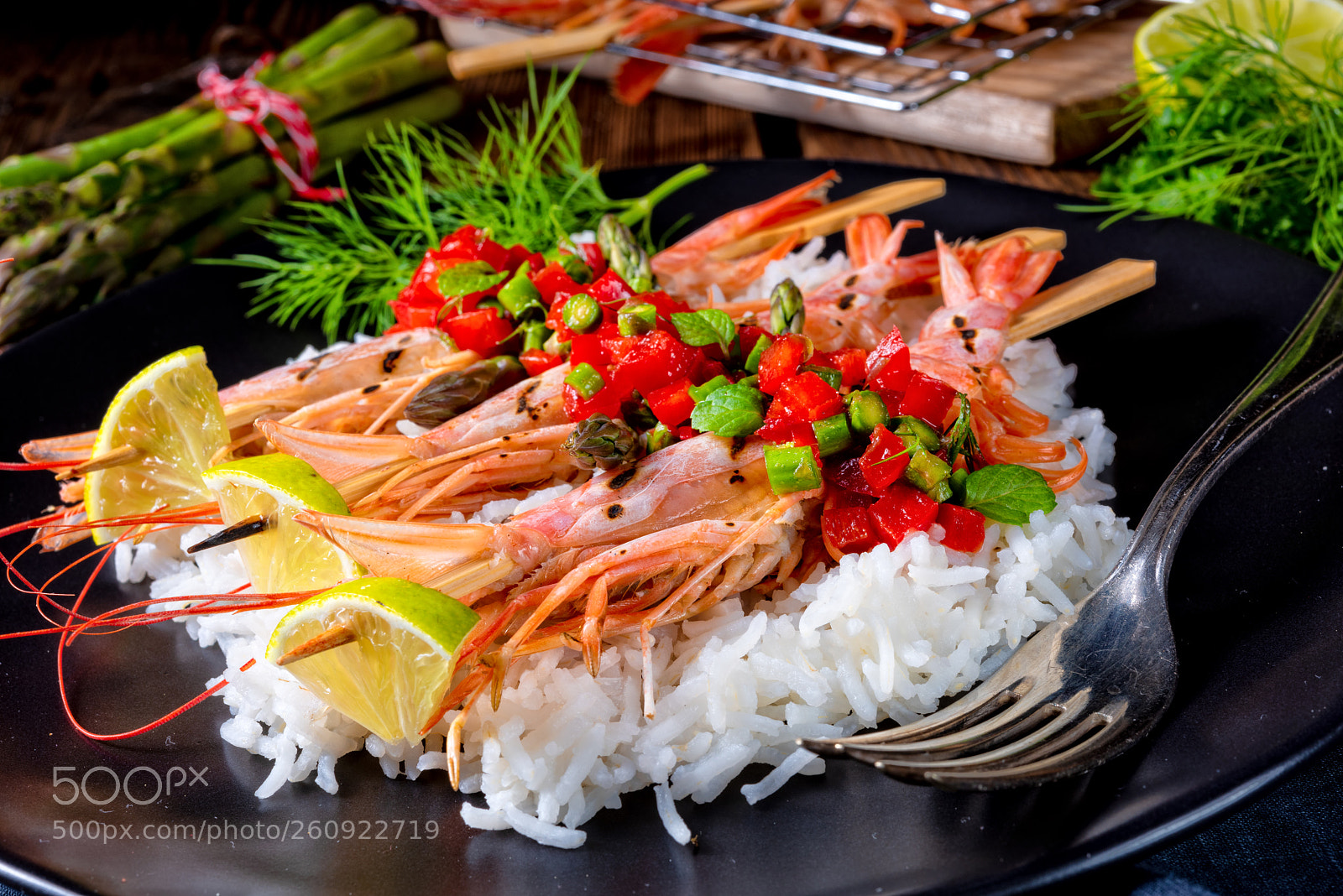 Nikon D810 sample photo. Grilled red argentine shrimps photography
