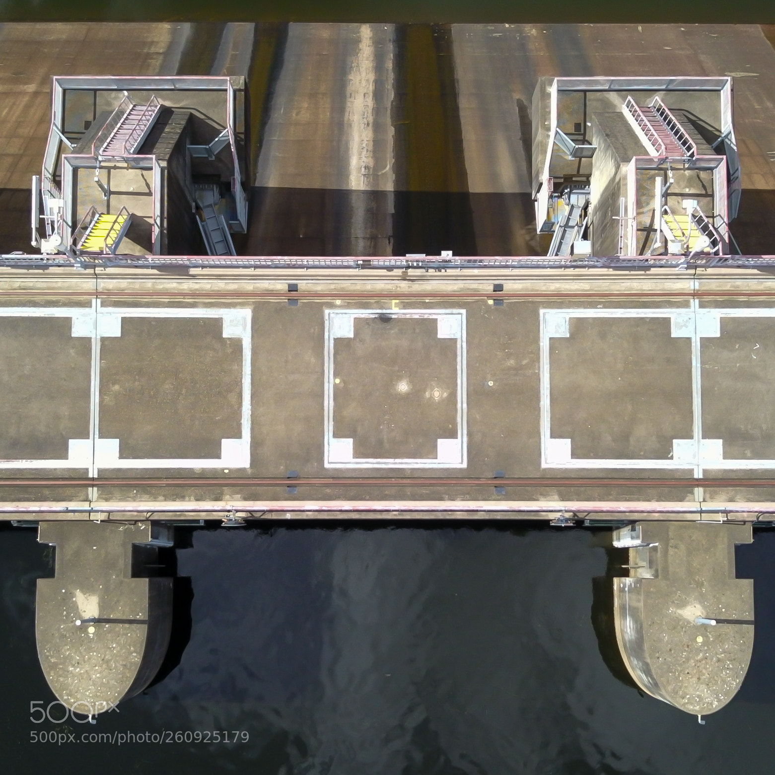 DJI FC220 sample photo. Dam wall symmetry photography