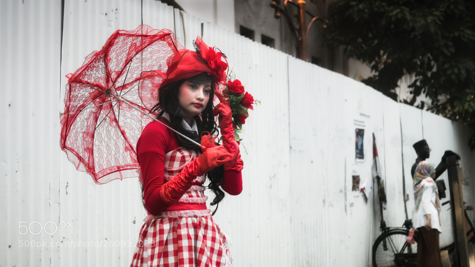 Panasonic Lumix DMC-GX7 sample photo. Lady in red photography