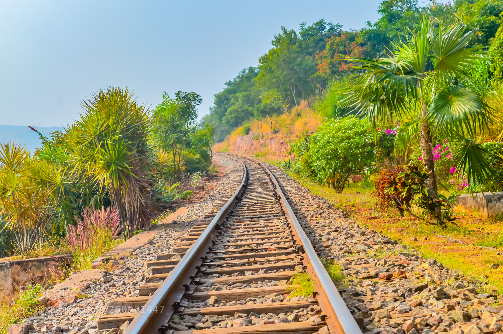 Nikon D3200 sample photo. Photograph mountain railways track photography