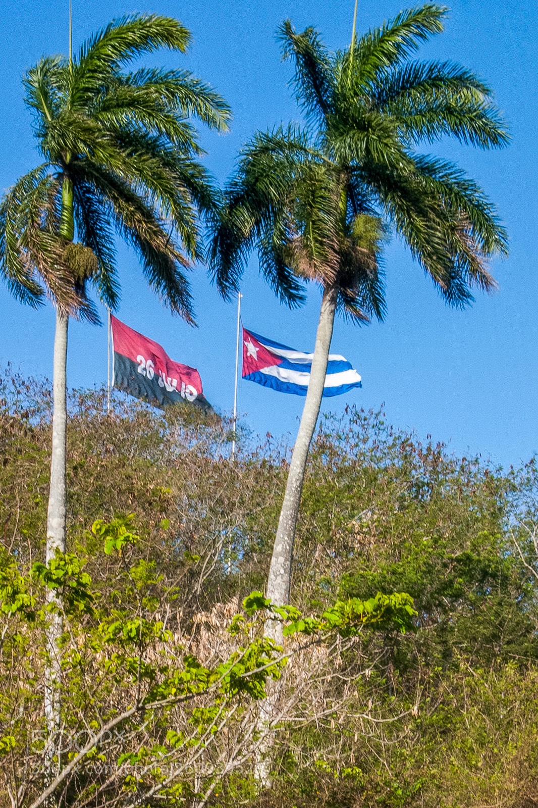 Canon EOS 300D (EOS Digital Rebel / EOS Kiss Digital) sample photo. Cuban flags behind two photography