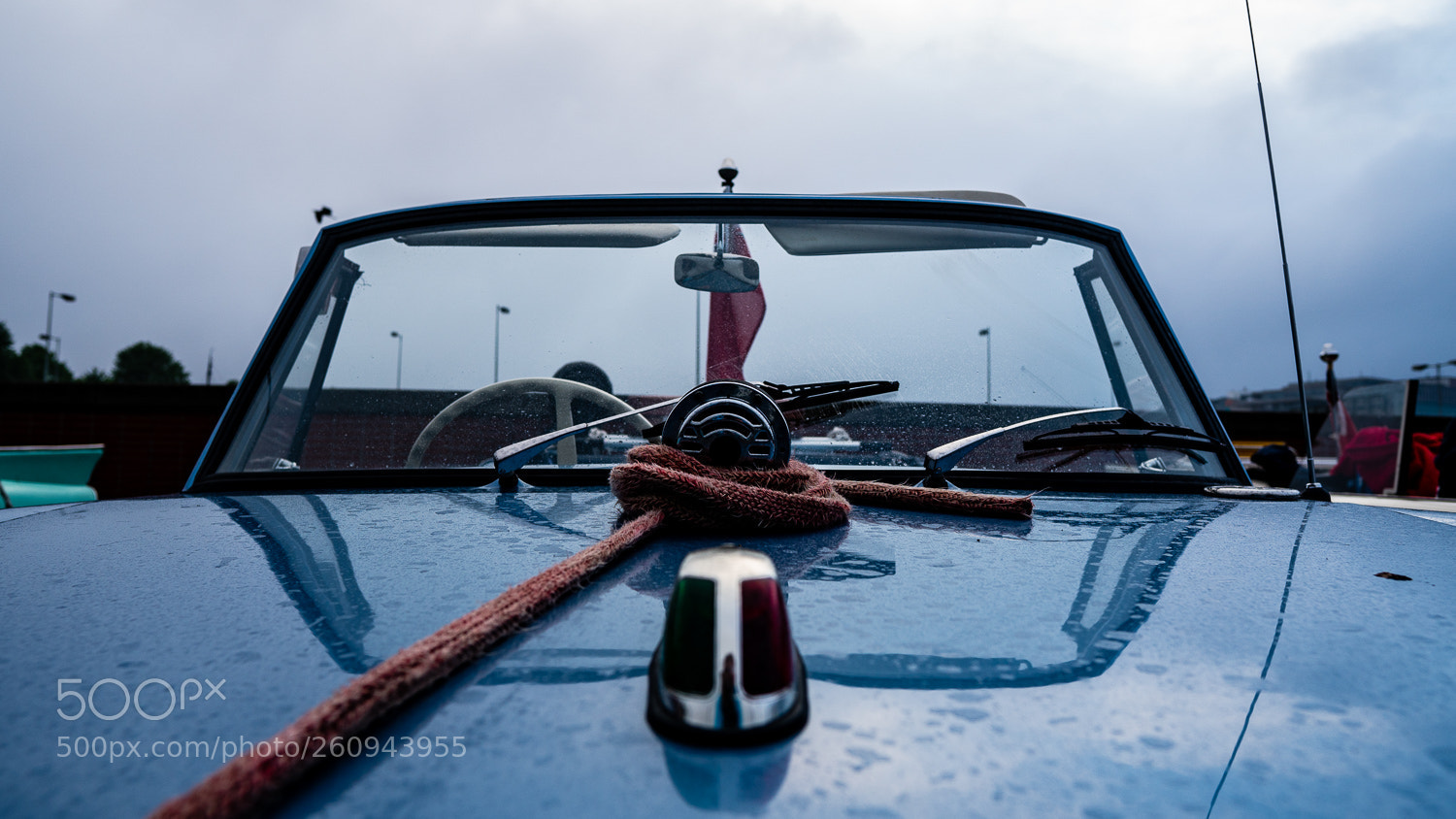 Sony a6500 sample photo. Amphibious car in rain photography