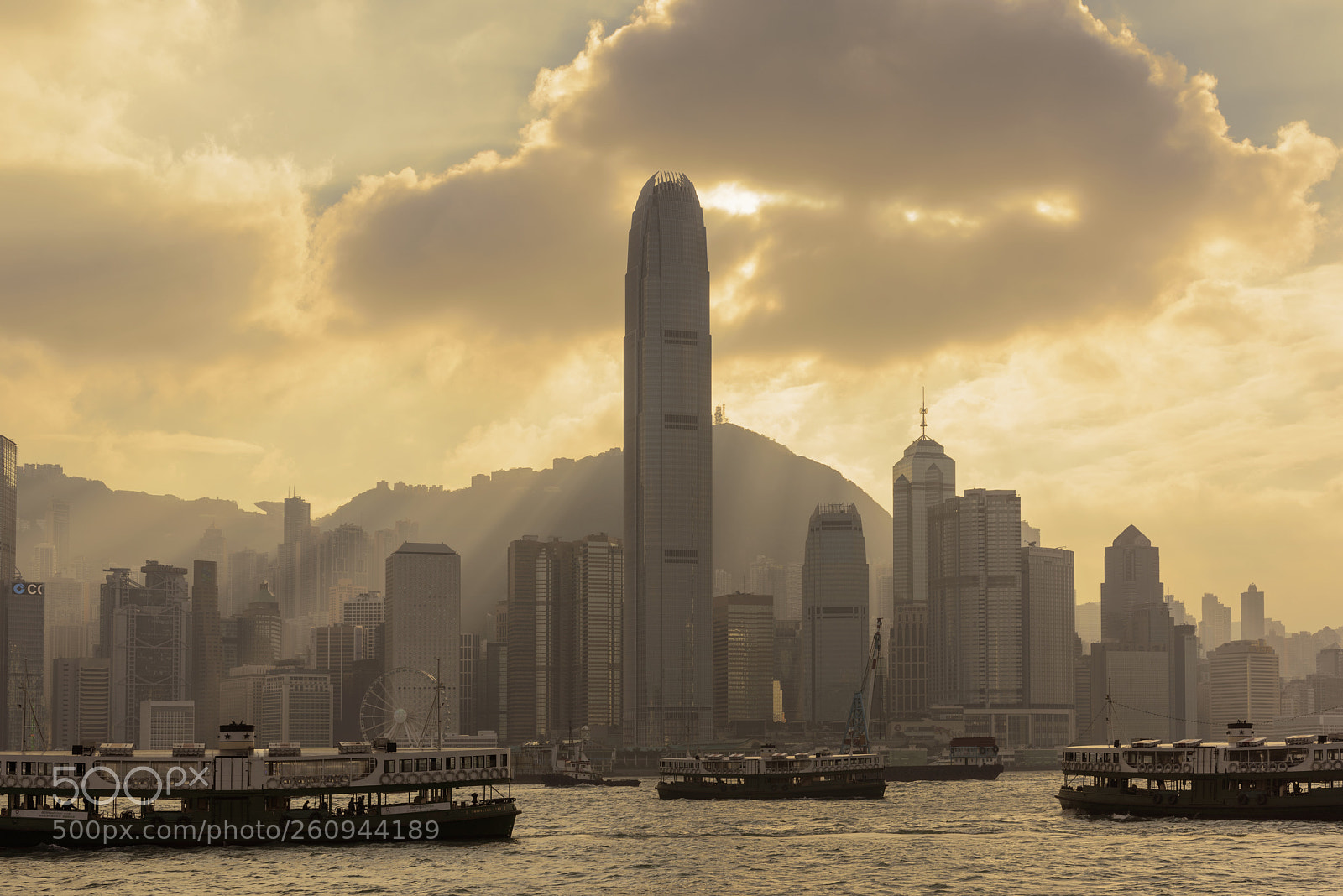 Nikon D810 sample photo. Twilight hong kong harbour photography