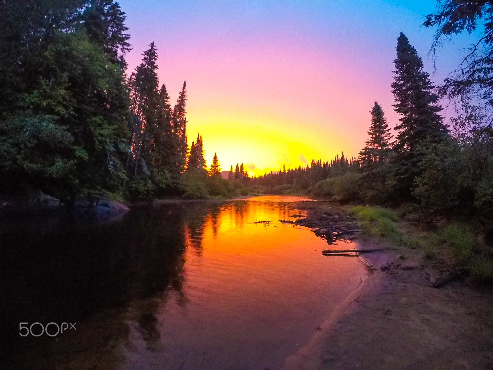 GoPro Hero5 Black sample photo. Mont tremblant national park - sunset after storm photography