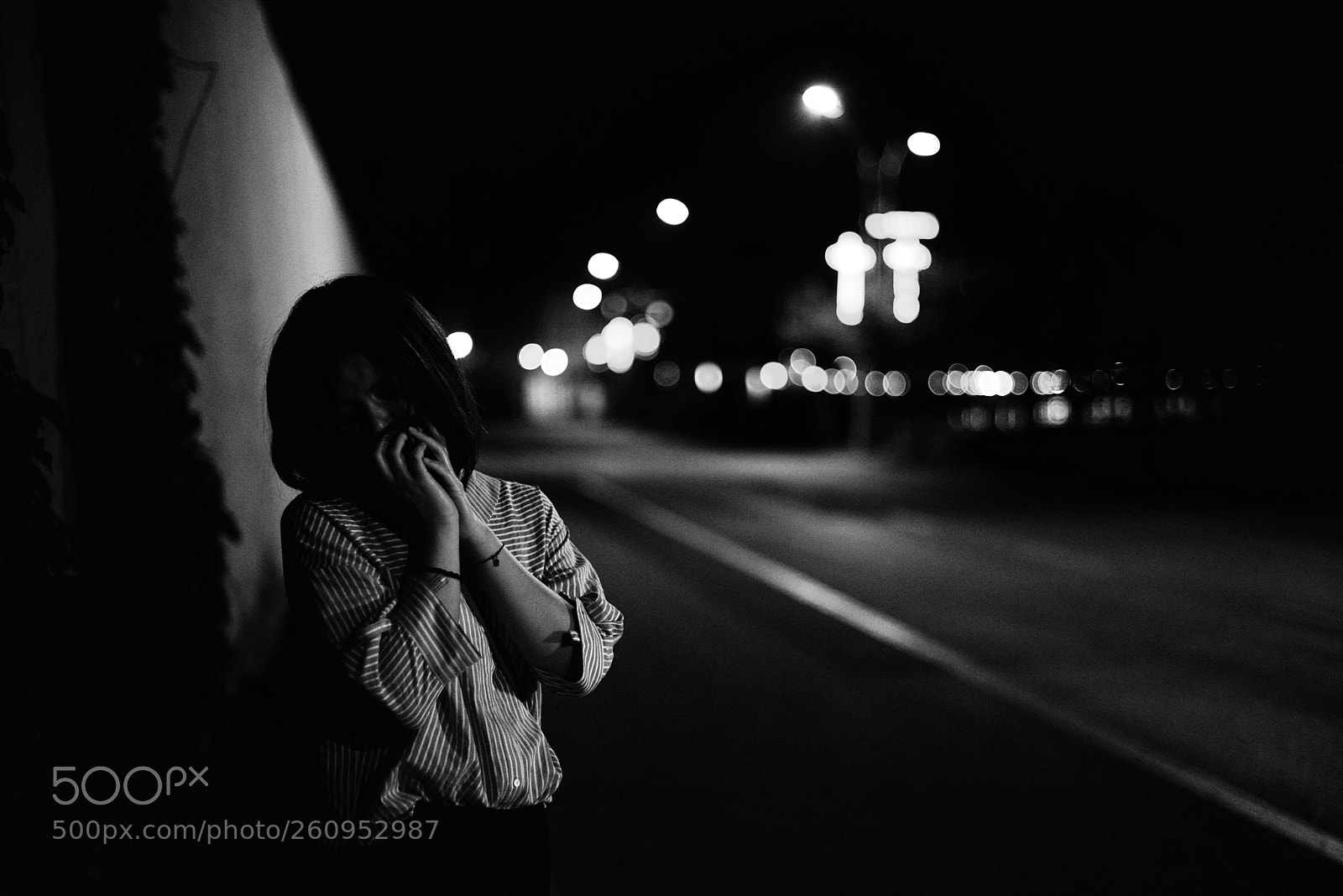 Nikon D810 sample photo. Midnight road photography