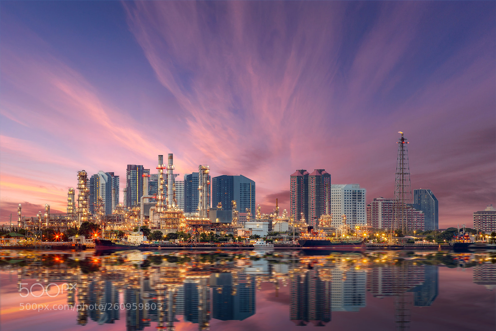 Canon EOS 6D sample photo. Oil refinery photography