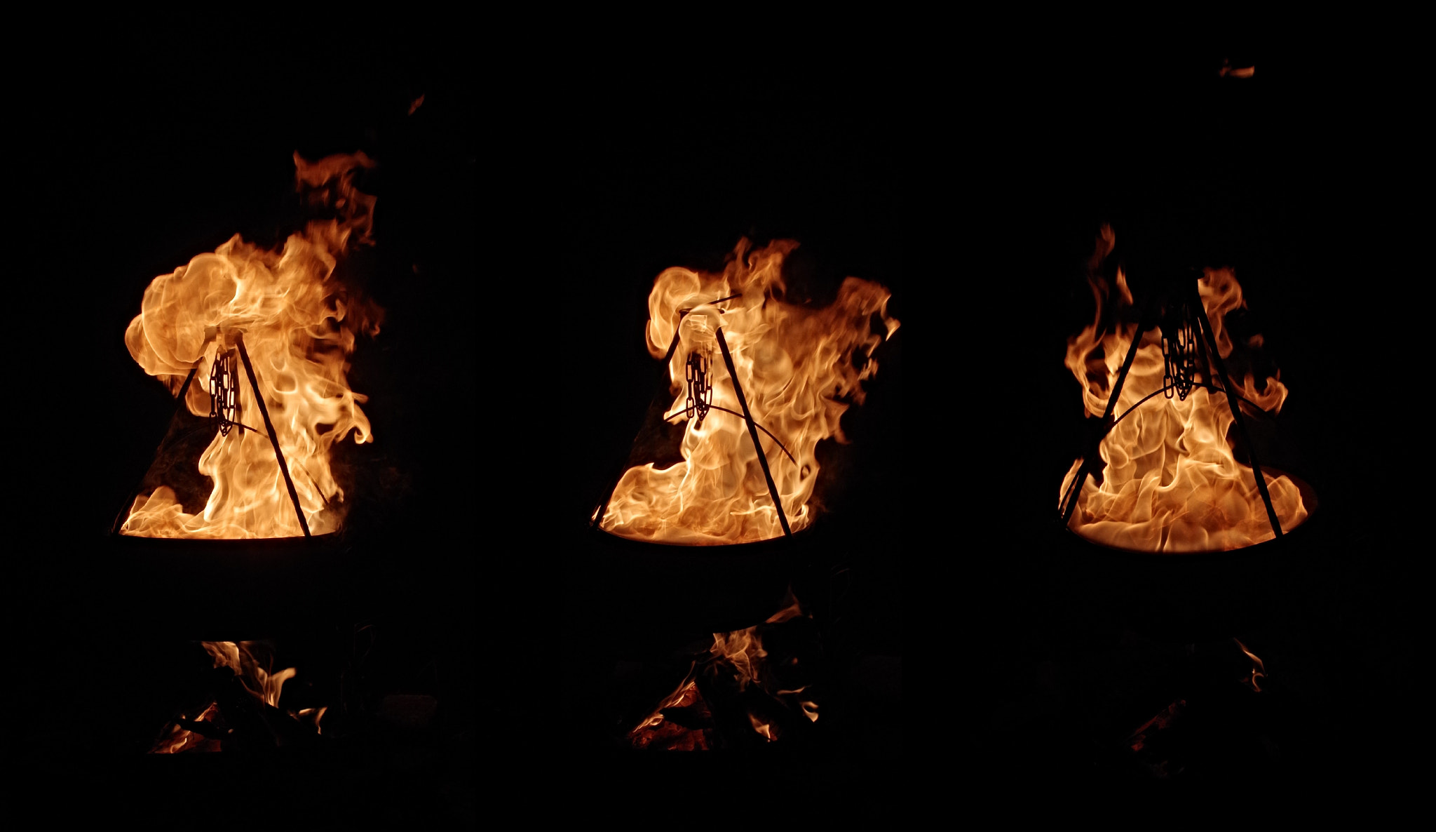 Pentax K-30 sample photo. Fire in cauldron photography