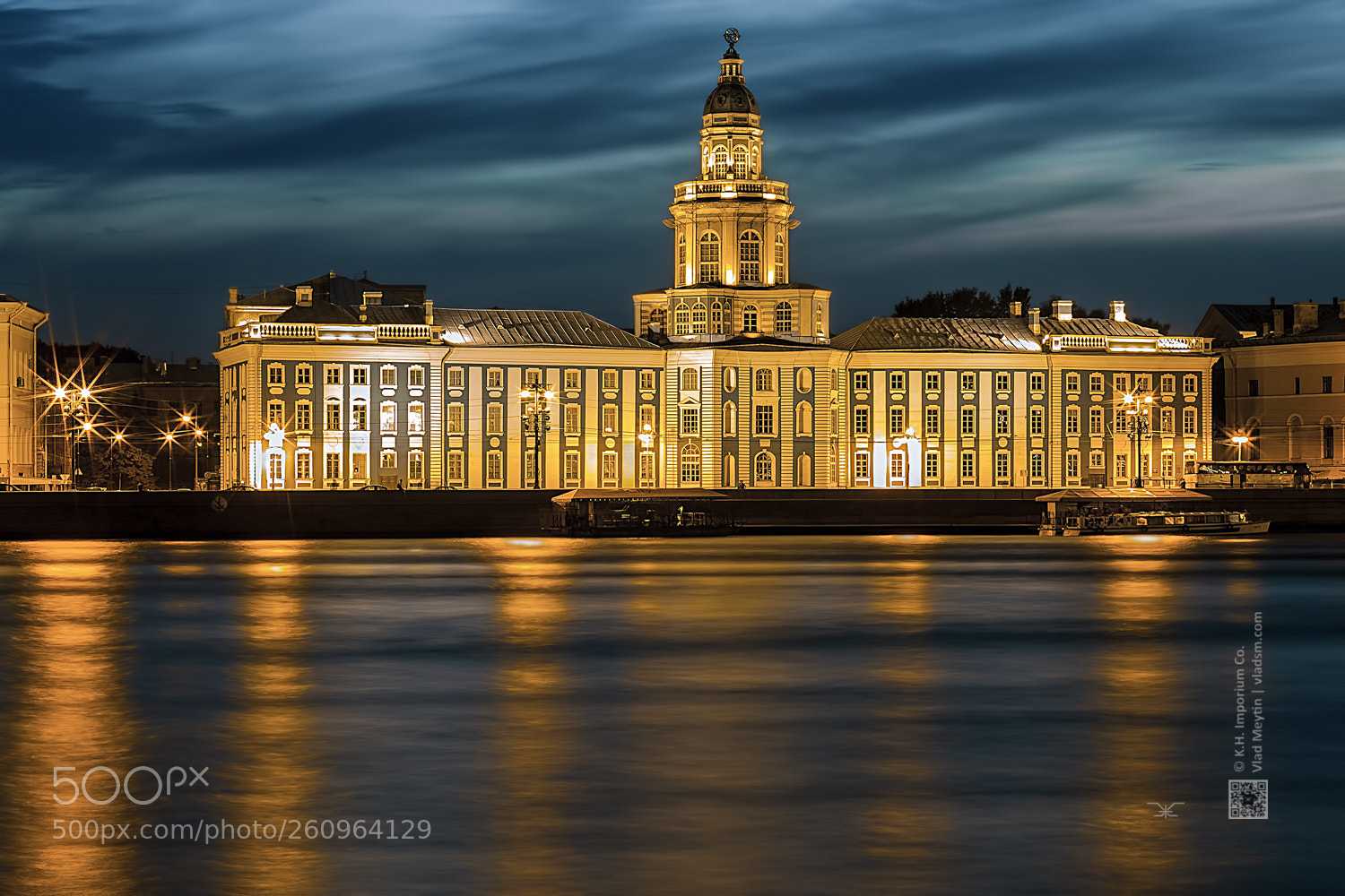 Canon EOS 500D (EOS Rebel T1i / EOS Kiss X3) sample photo. Kunstkamera at night st.petersburg photography
