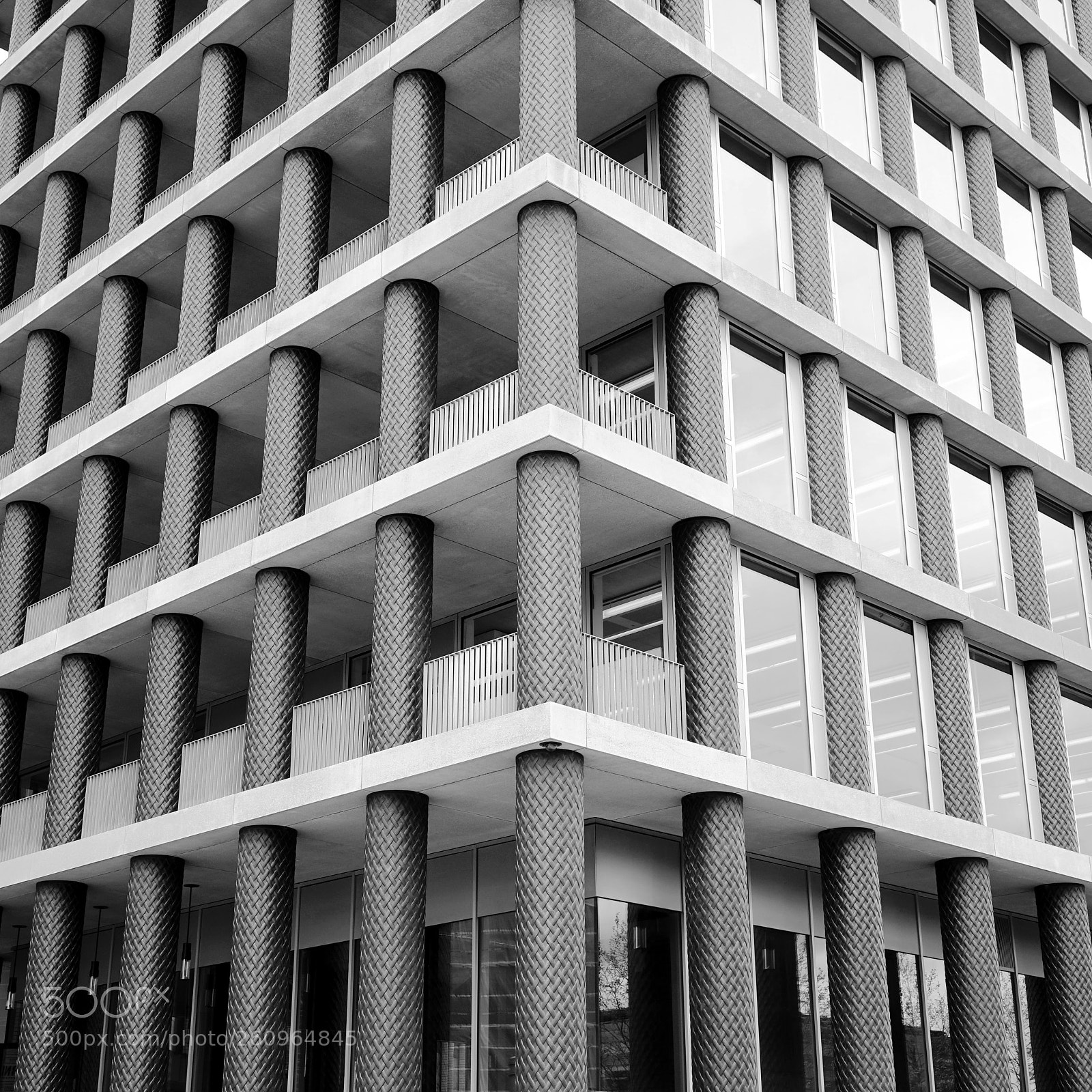 Sony a7 sample photo. Columnar style architecture london photography