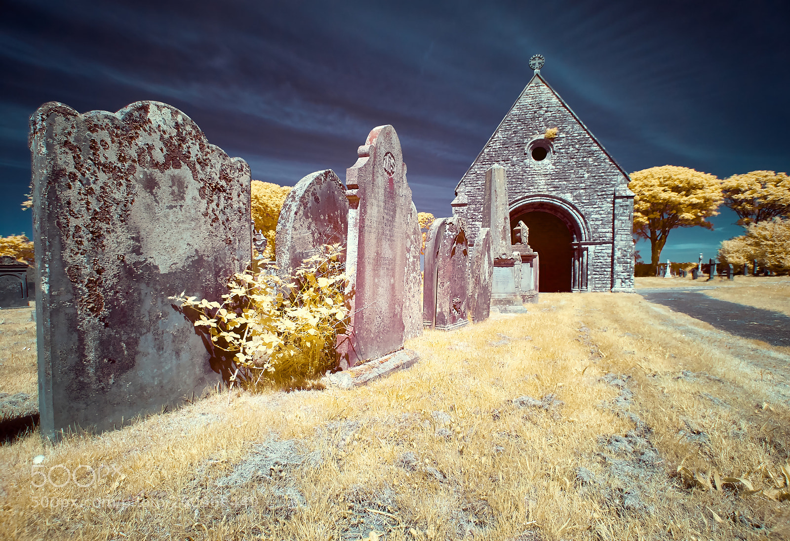 Nikon D200 sample photo. Maryport chapel infared 720nm photography