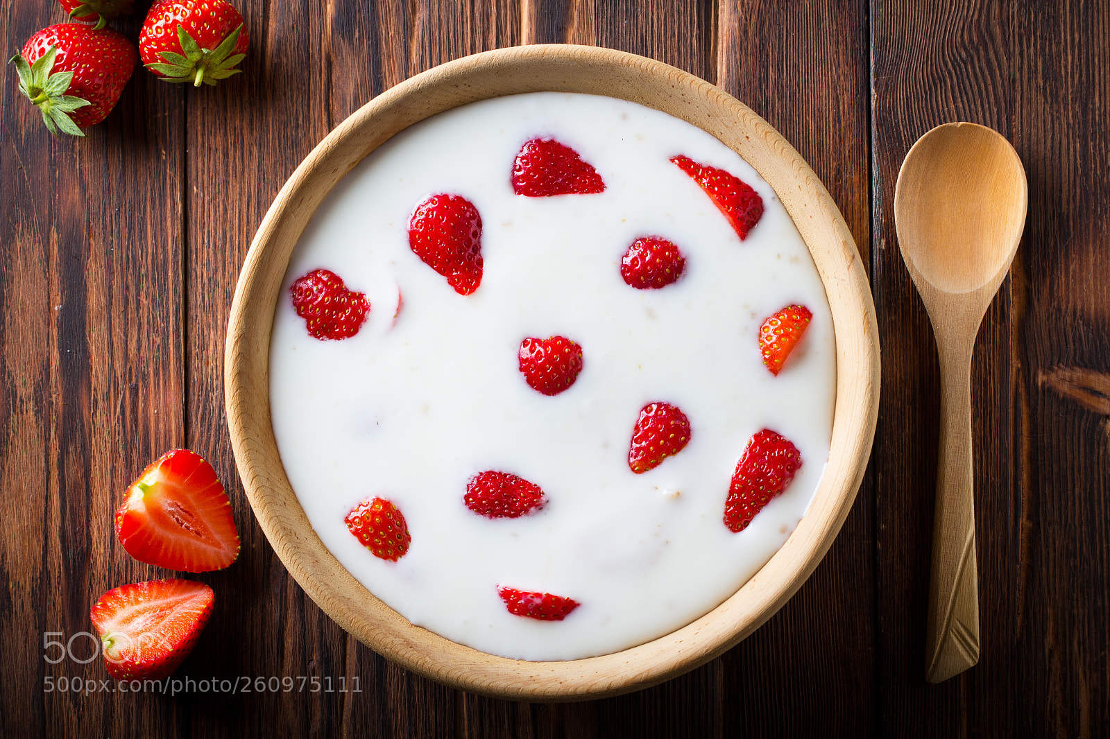 Canon EOS 60D sample photo. Strawberry yoghurt cereals wooden photography