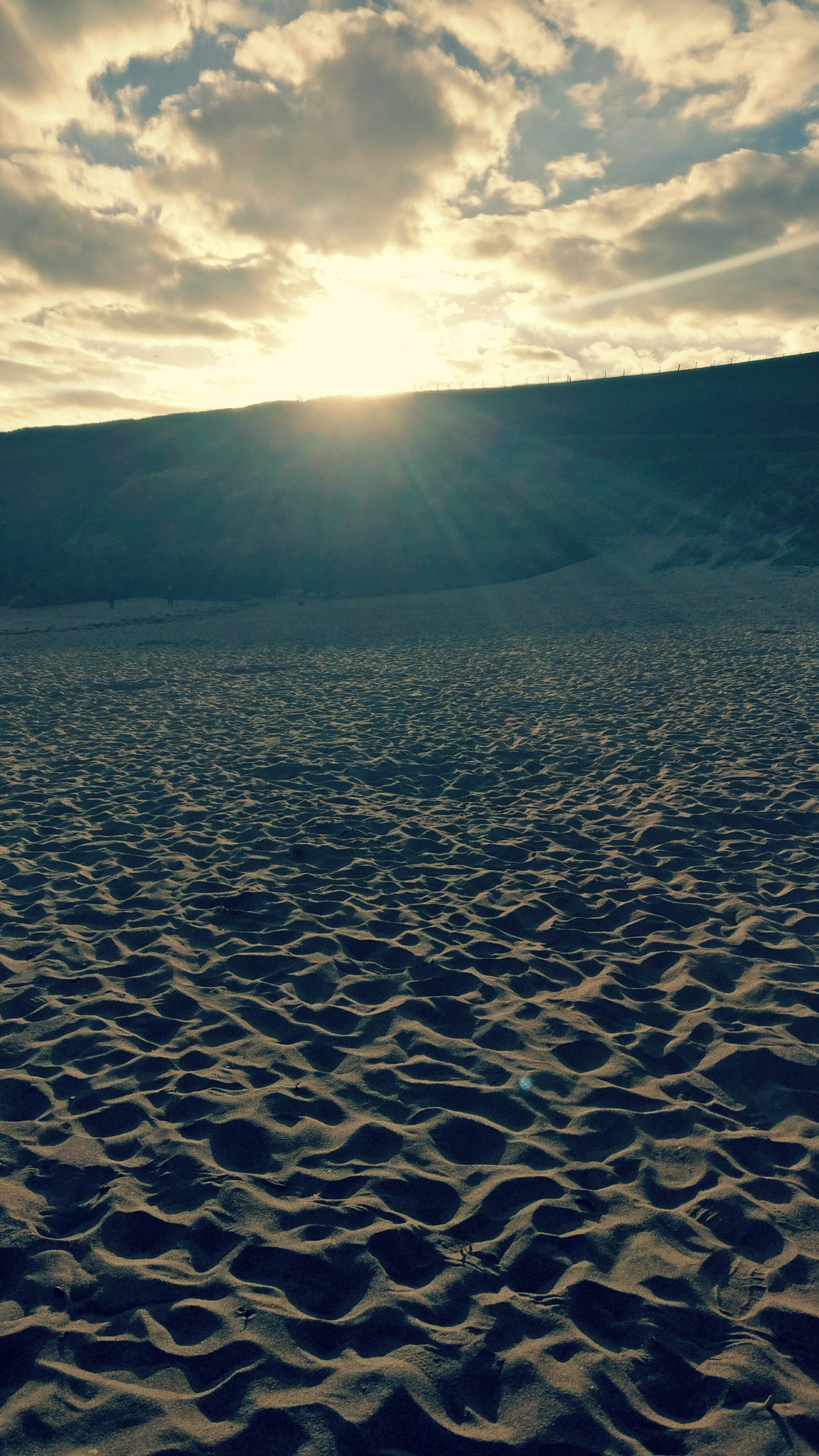 OnePlus A3003 sample photo. Sun fall over sand dune photography