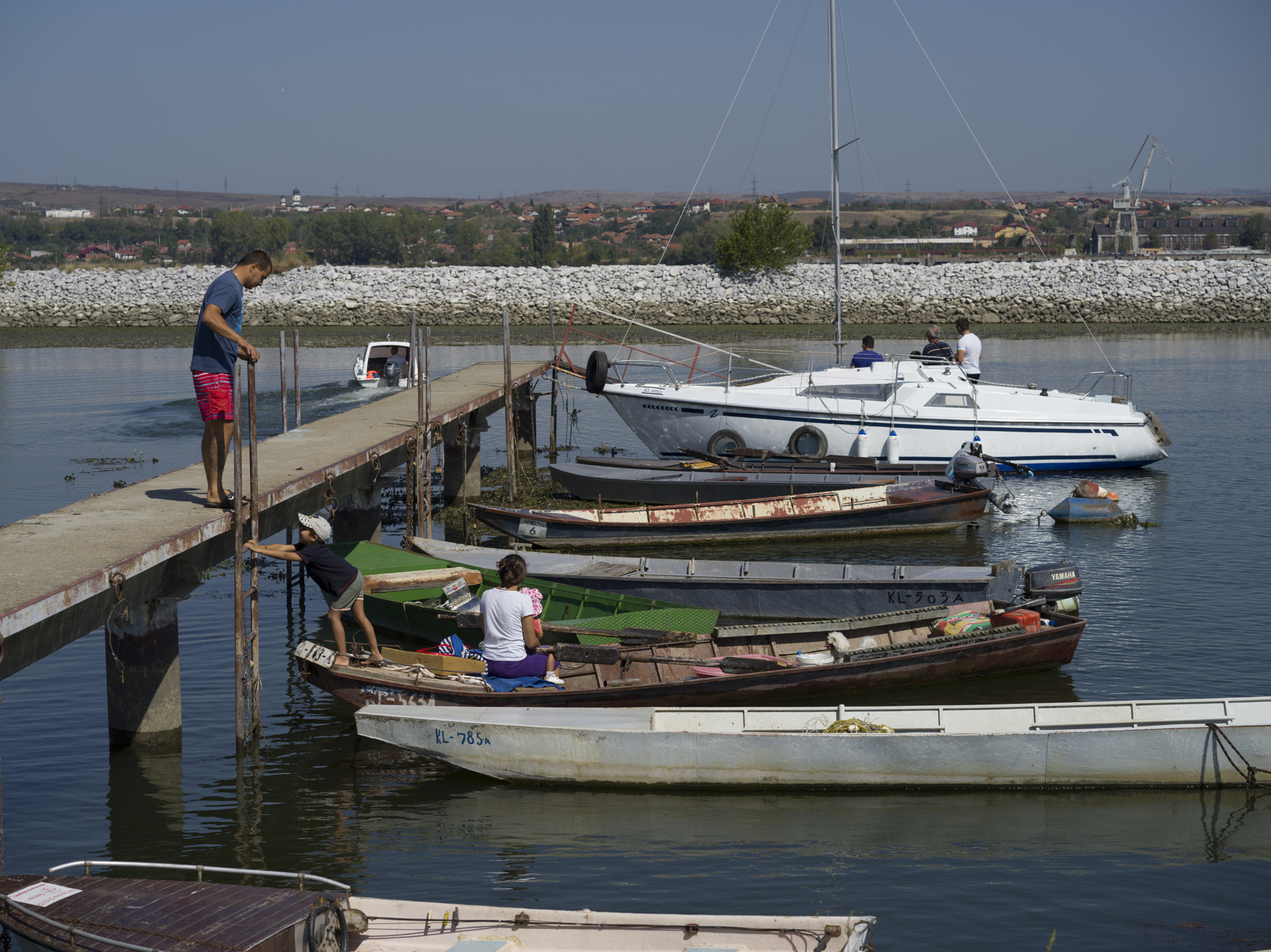 Hasselblad X1D-50c sample photo. Boats moored at dock, kladovo, bor district, serbia photography