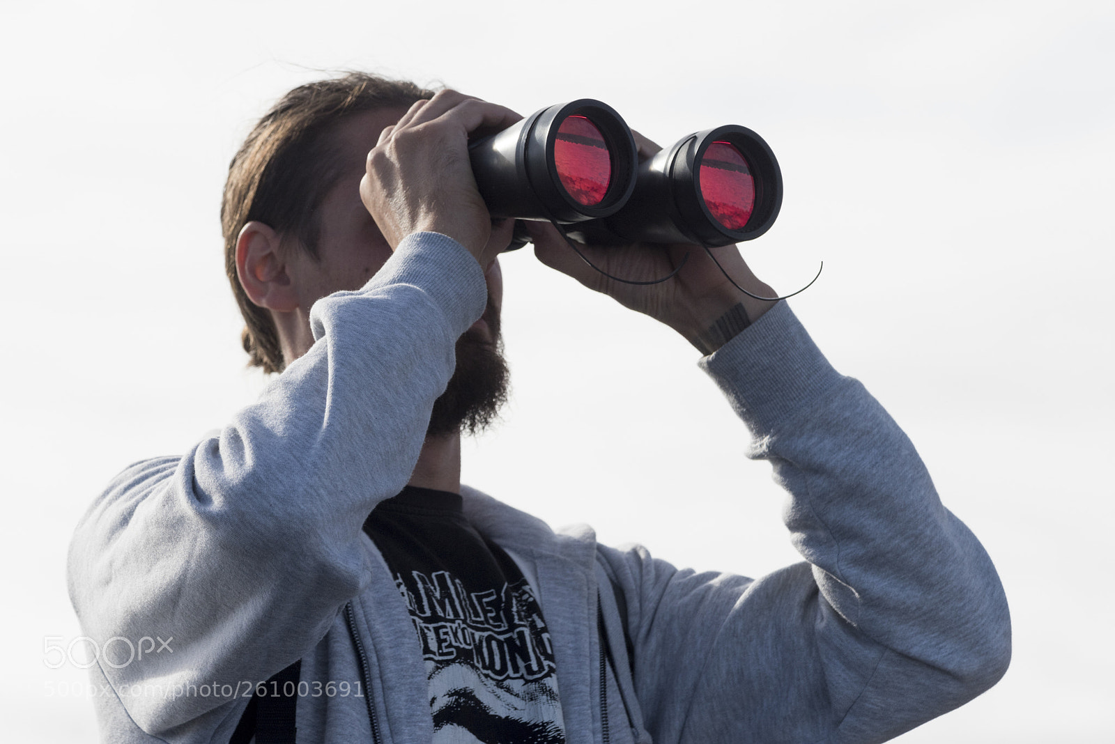 Nikon D810 sample photo. Man looking through binoculars photography
