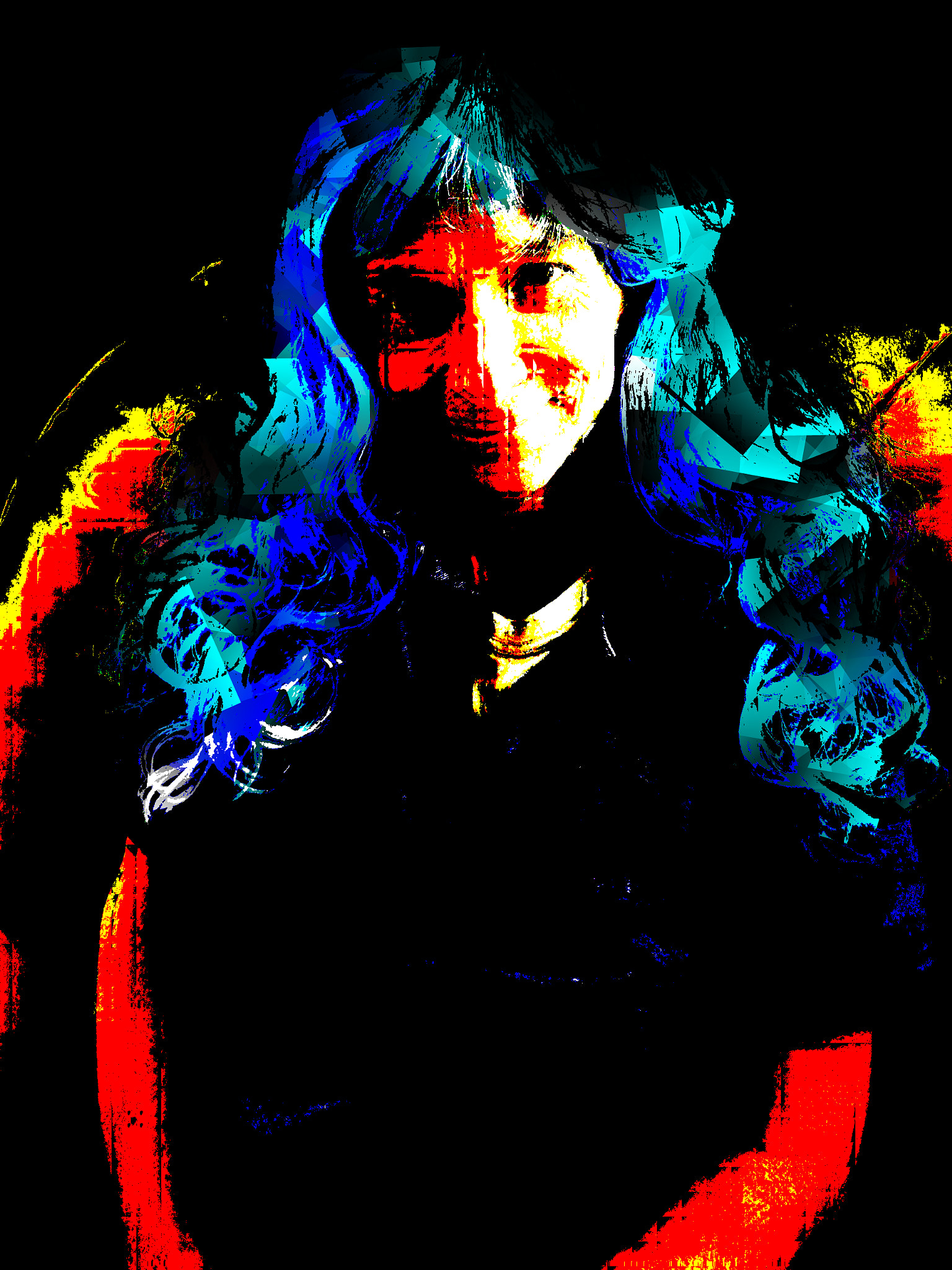 Samsung Galaxy S3 Mini sample photo. Self portrait with blue wig photography