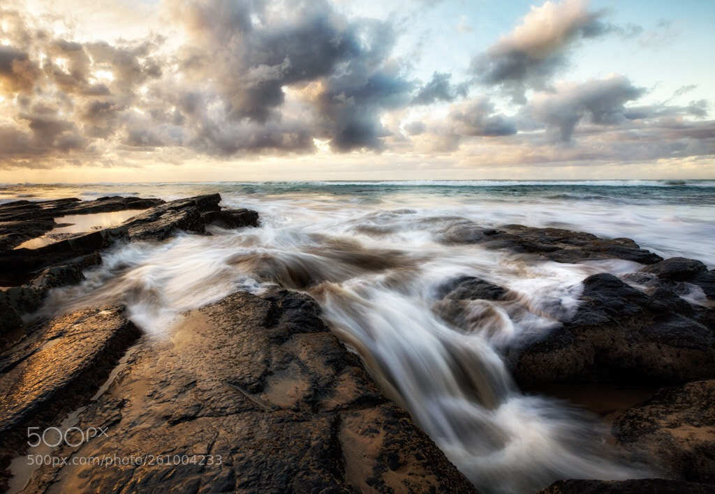 Canon EOS 5D Mark IV sample photo. Water over rocks... photography