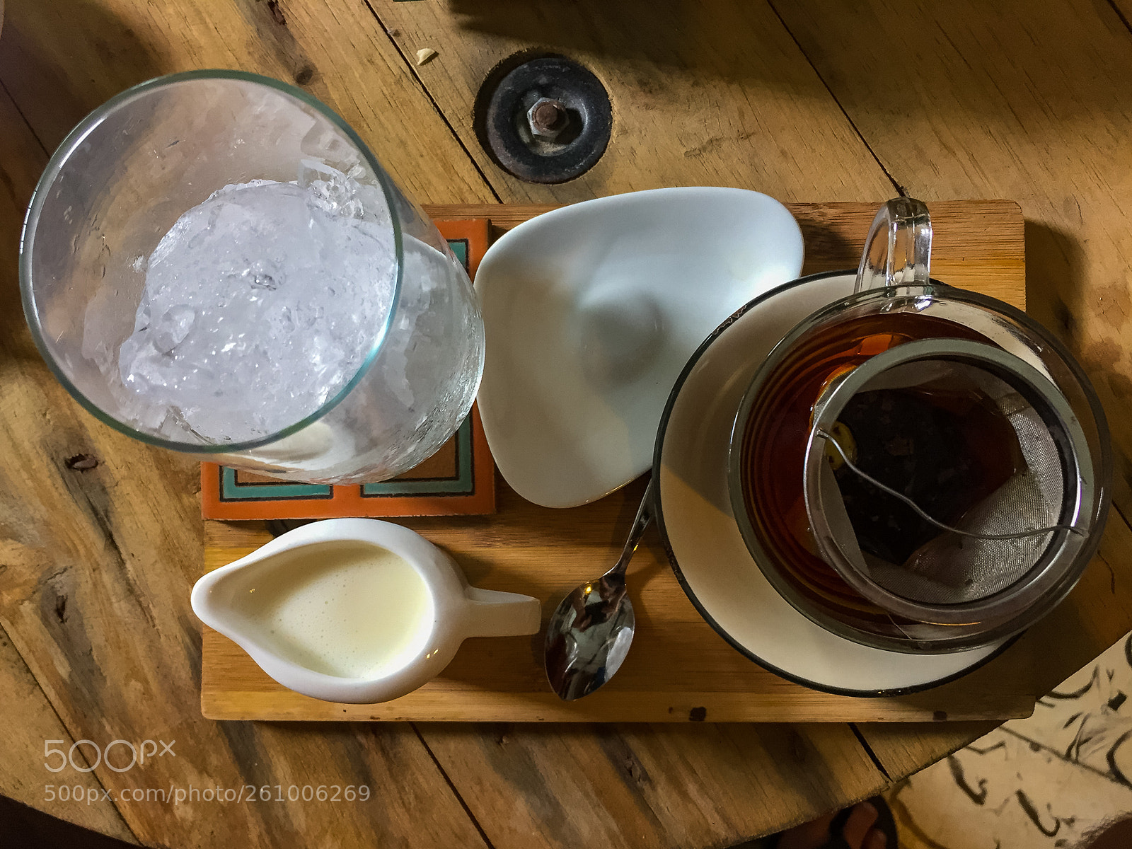 Apple iPhone 6 sample photo. Iced chai latte photography
